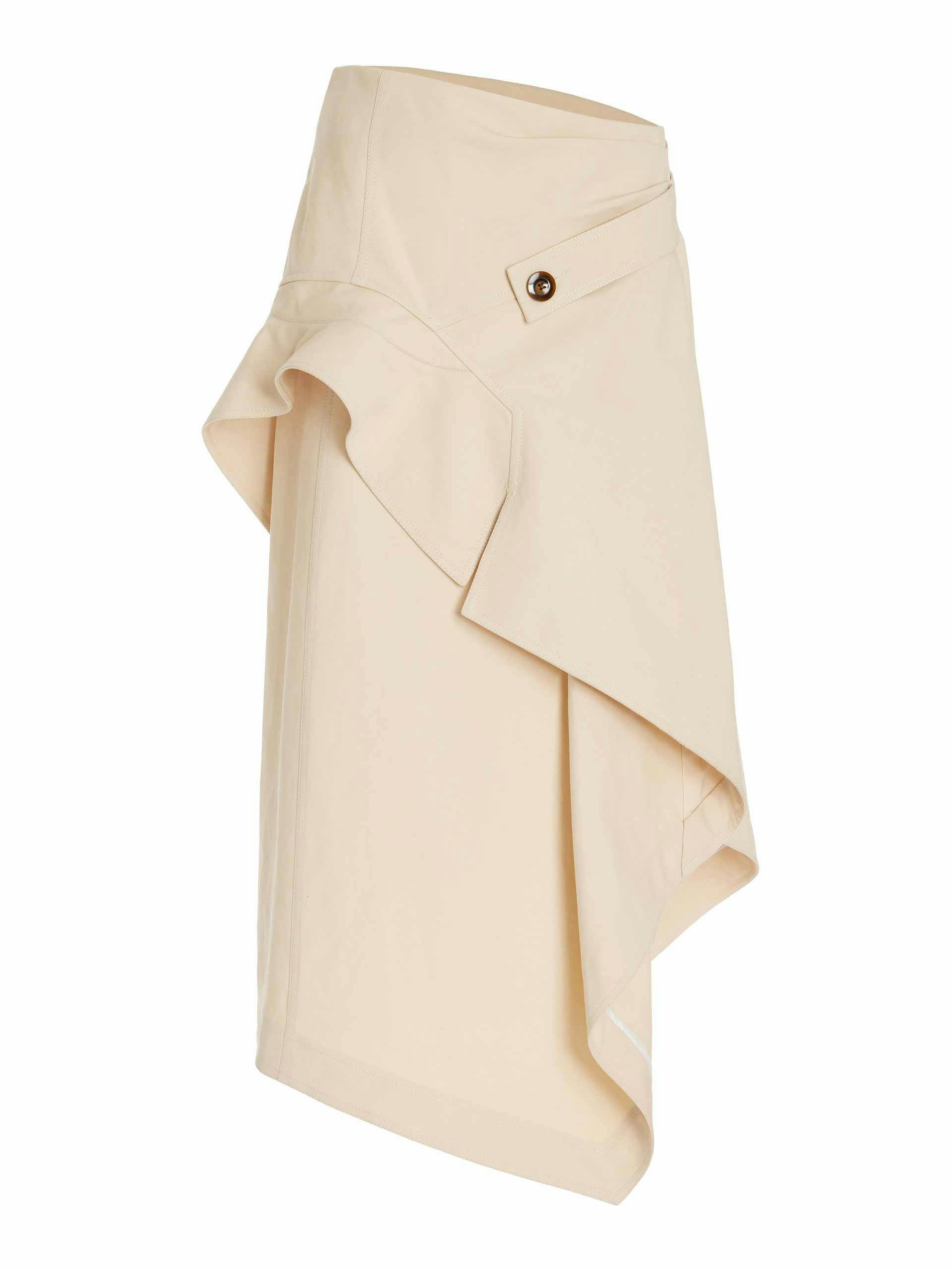 Draped cotton skirt
