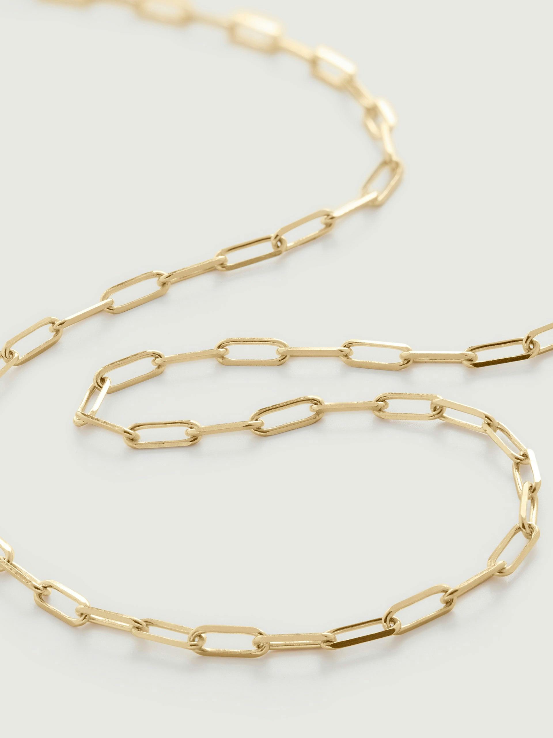 Adjustable paper clip chain necklace