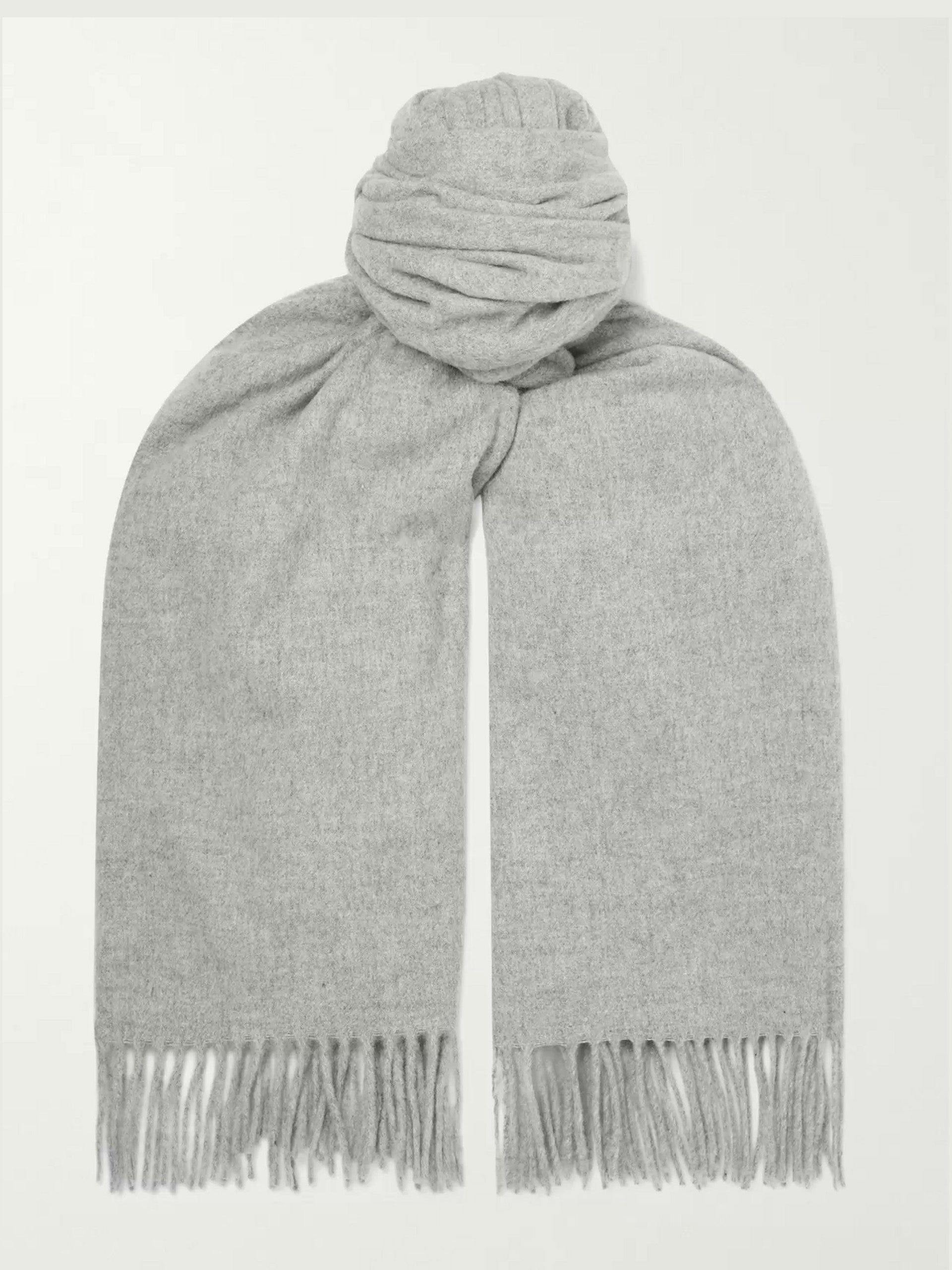 Grey oversized scarf