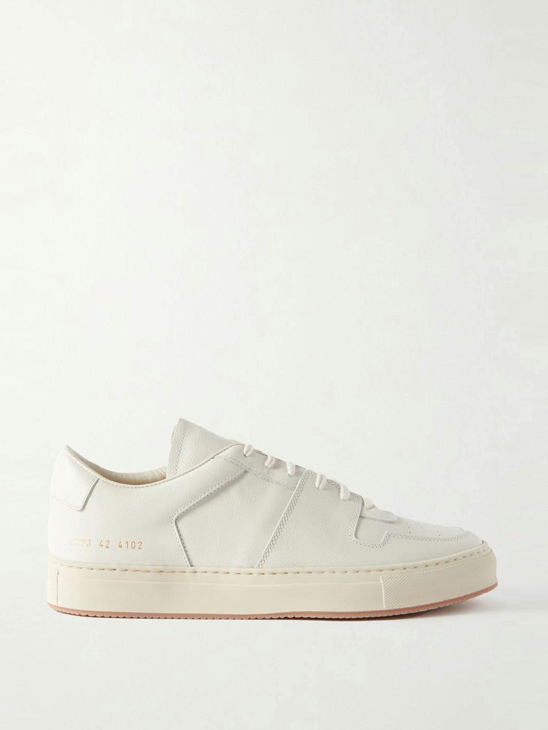 White leather trainers