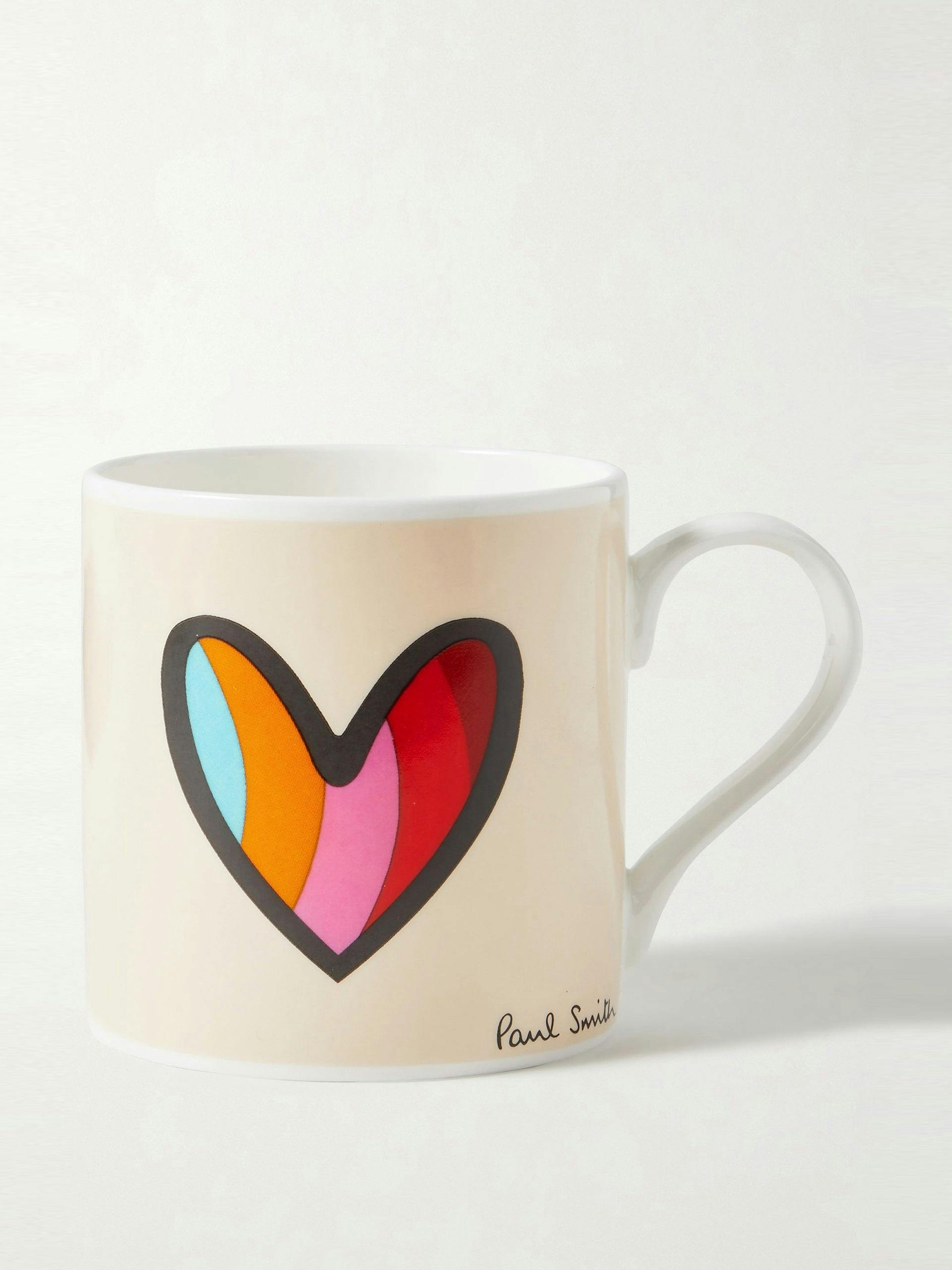 Swirl heart printed mug
