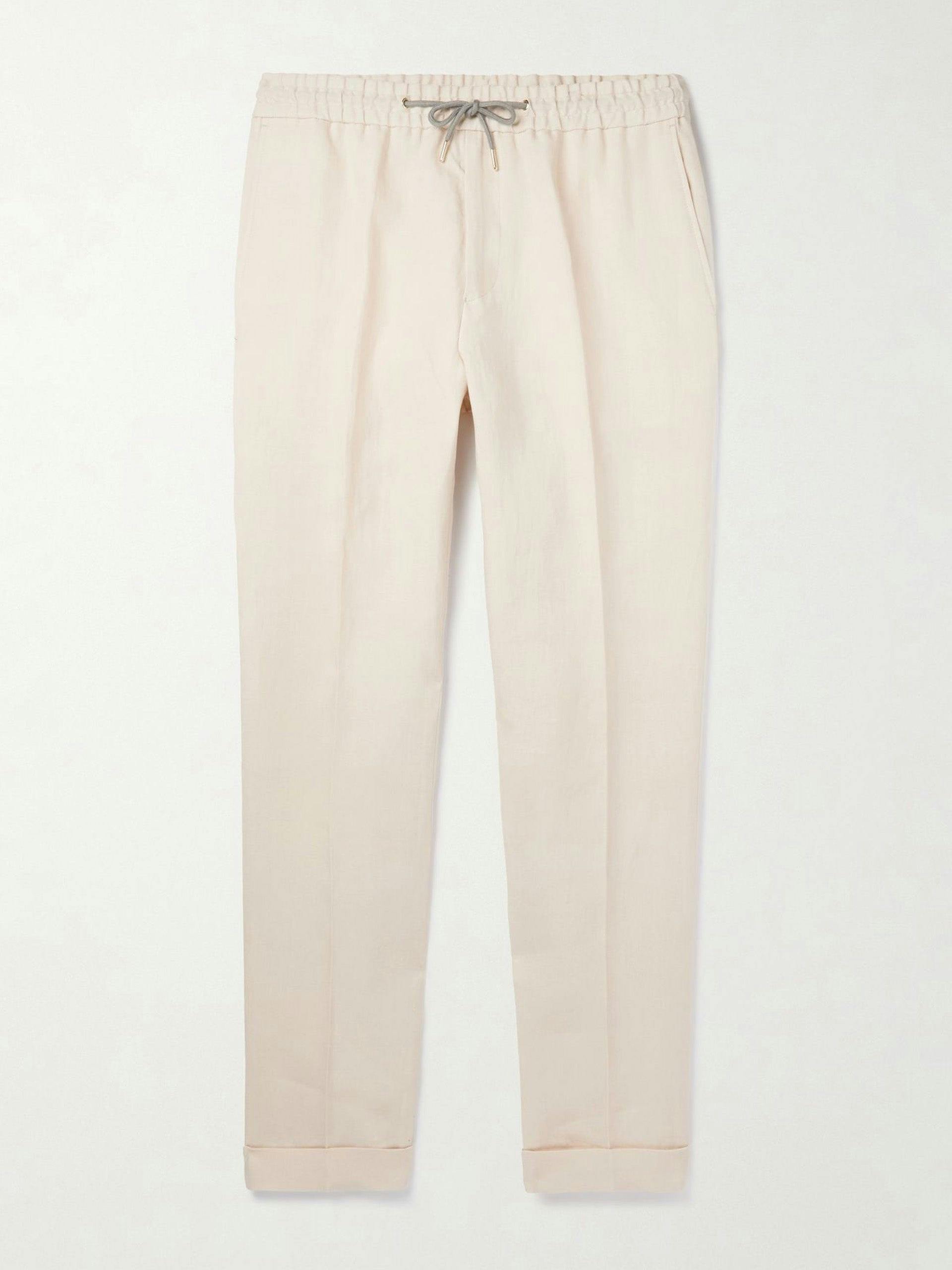 Pleated drawstring trousers