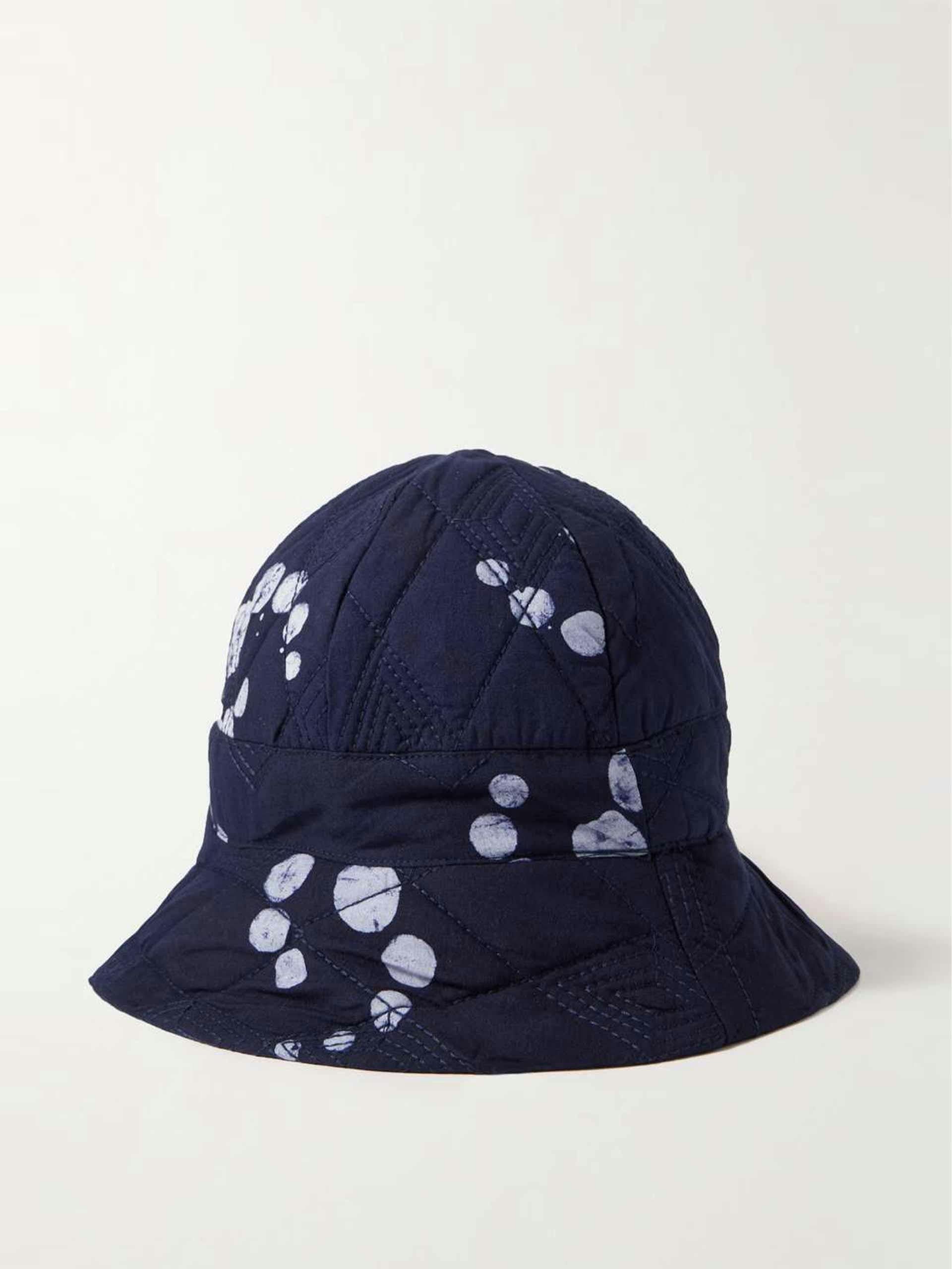 Hand-dyed quilted cotton bucket hat