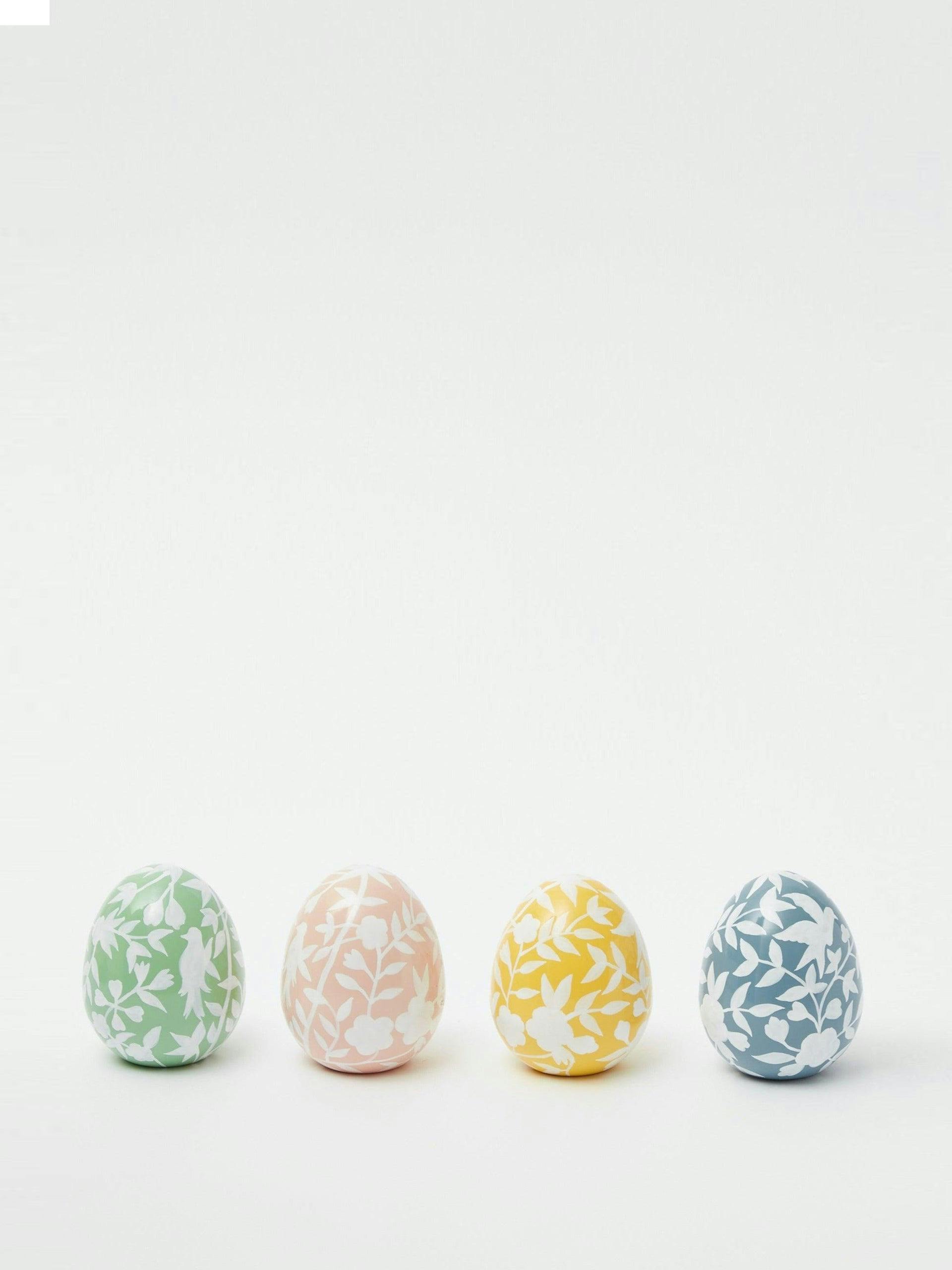 Floral decorative eggs (set of 4)