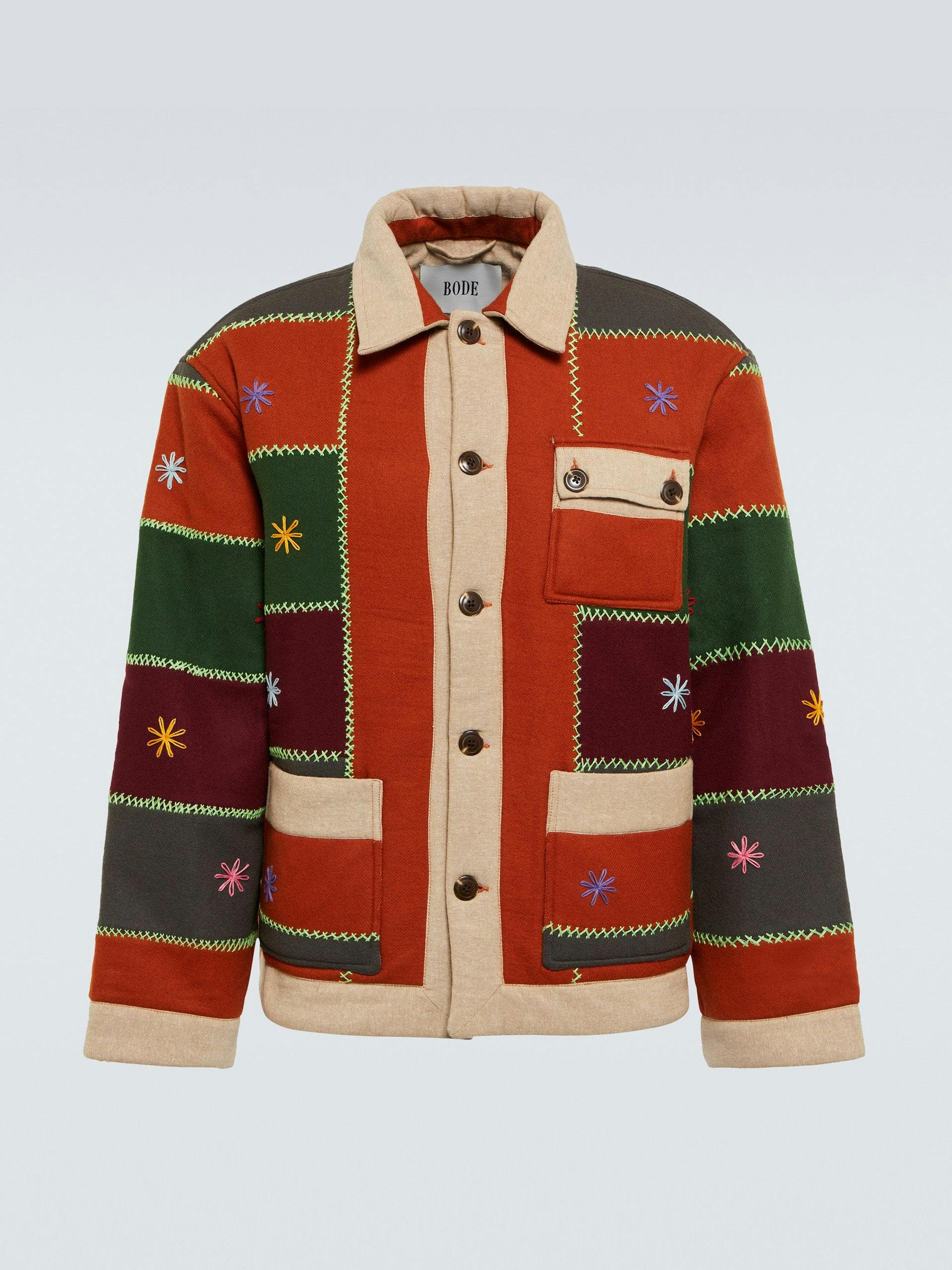 Embroidered quilt jacket