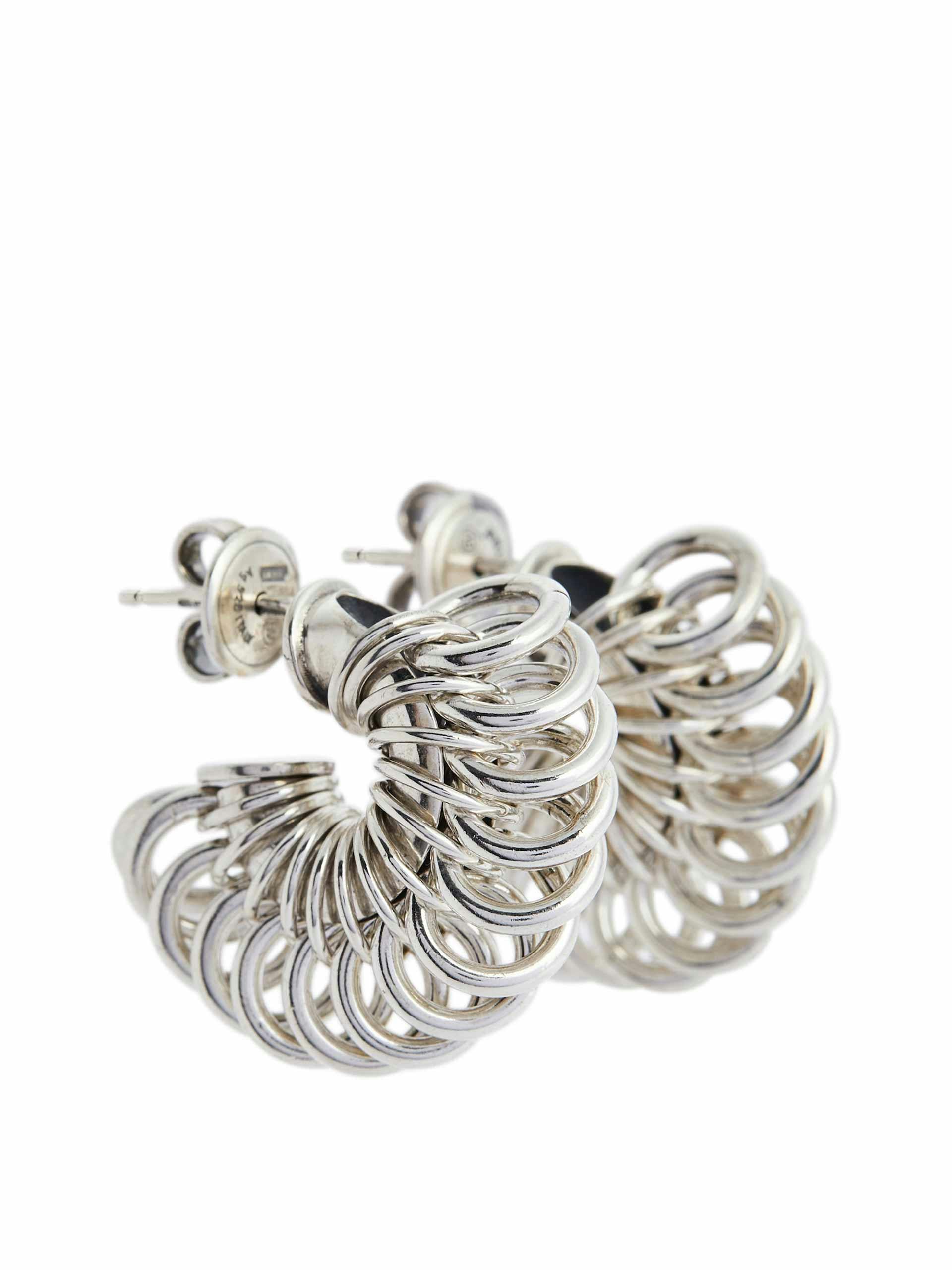 Silver ring earrings