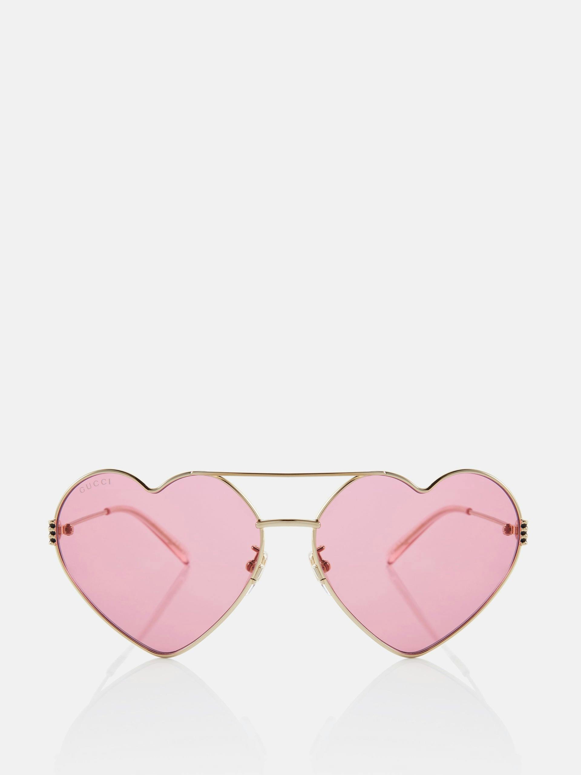 Pink heart sunglasses