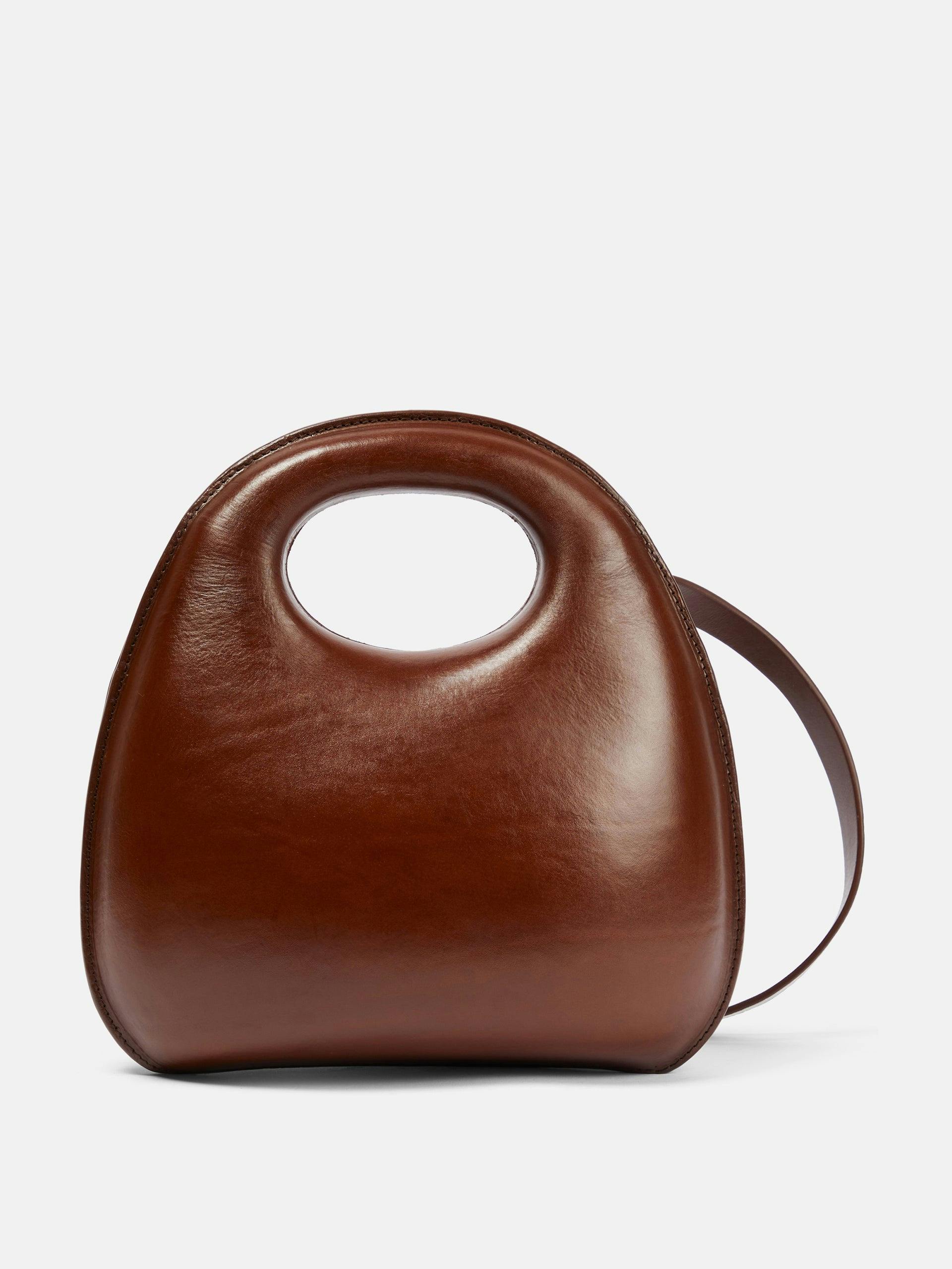 Brown leather 'Egg' shoulder bag