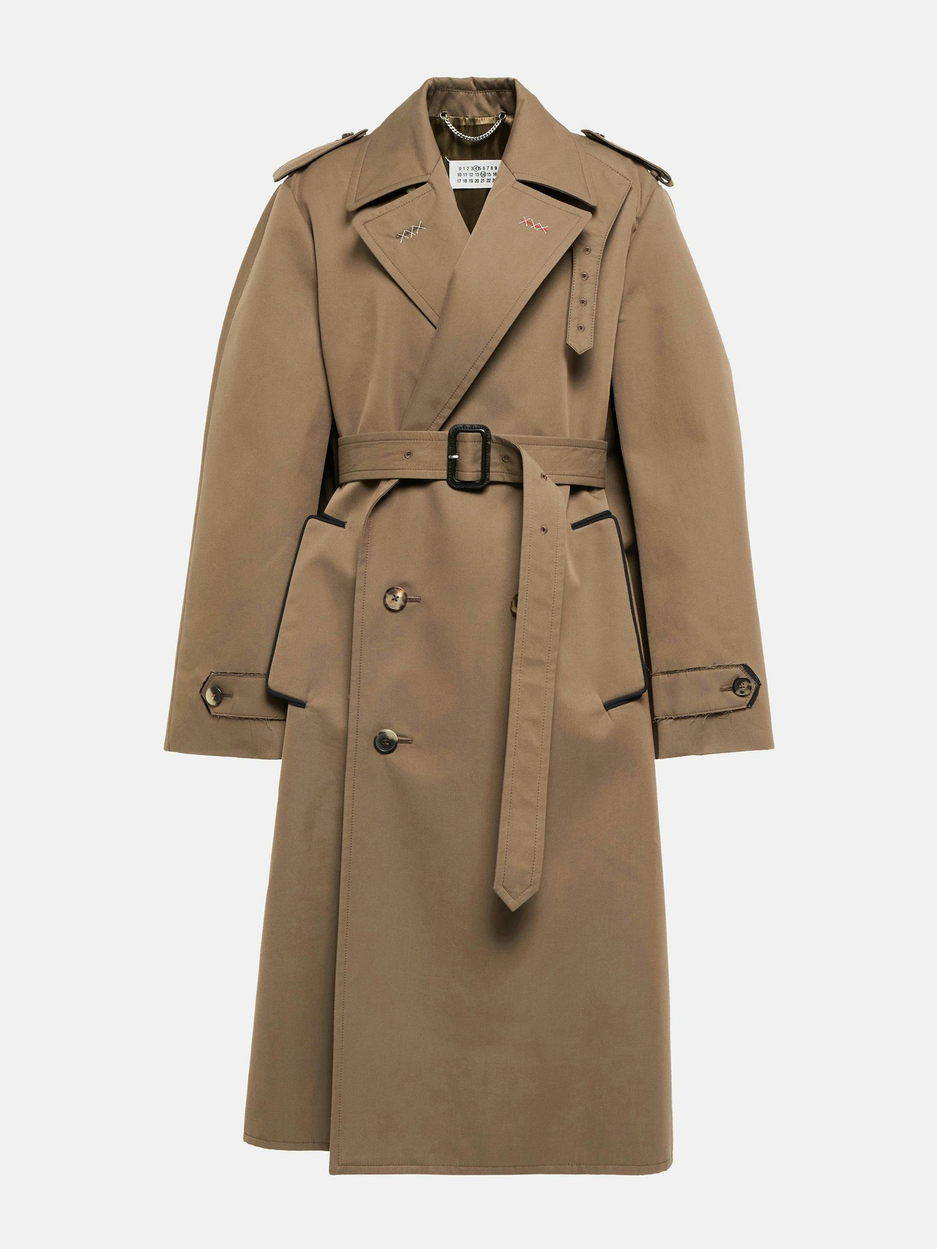 Cotton twill trench coat