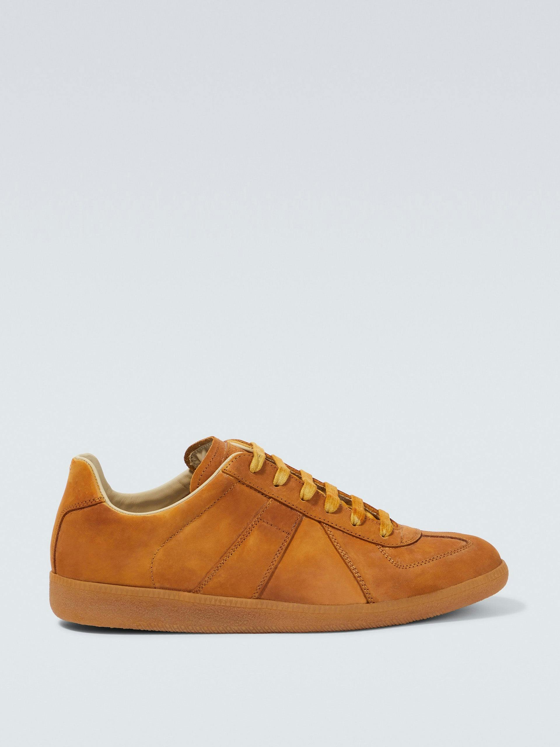 Suede low-top trainers
