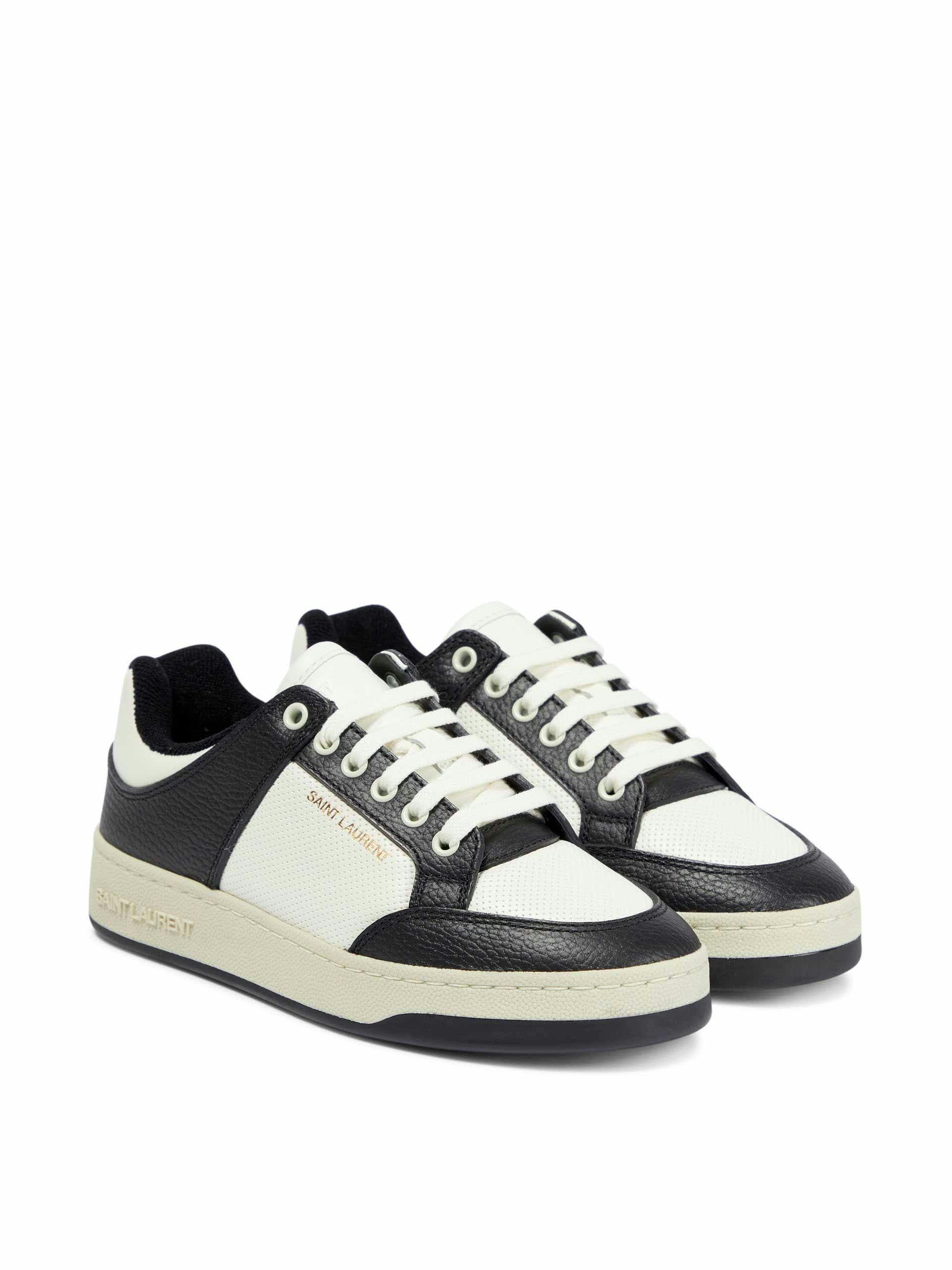 Low-top leather trainers