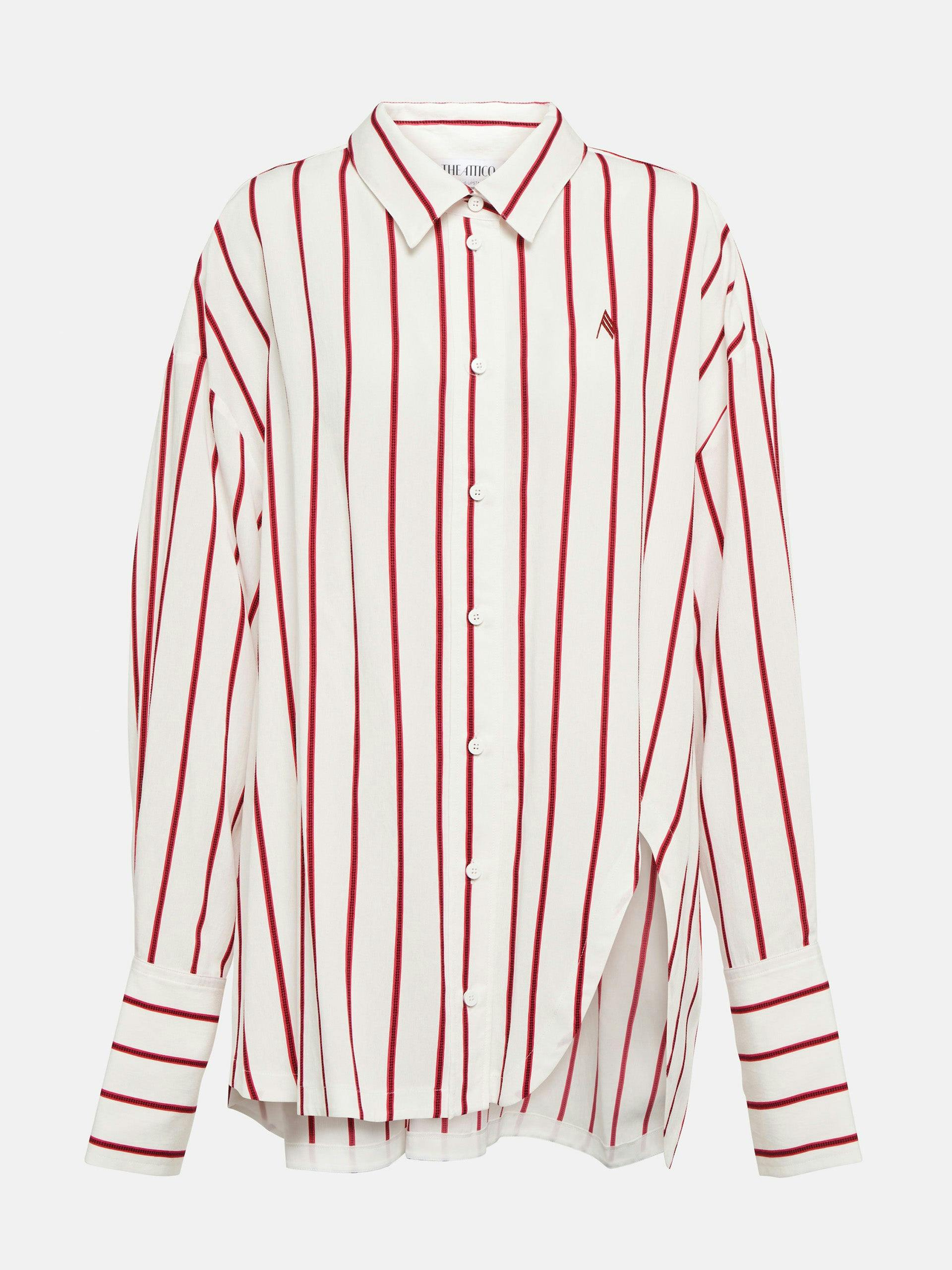 Stripe cotton poplin shirt