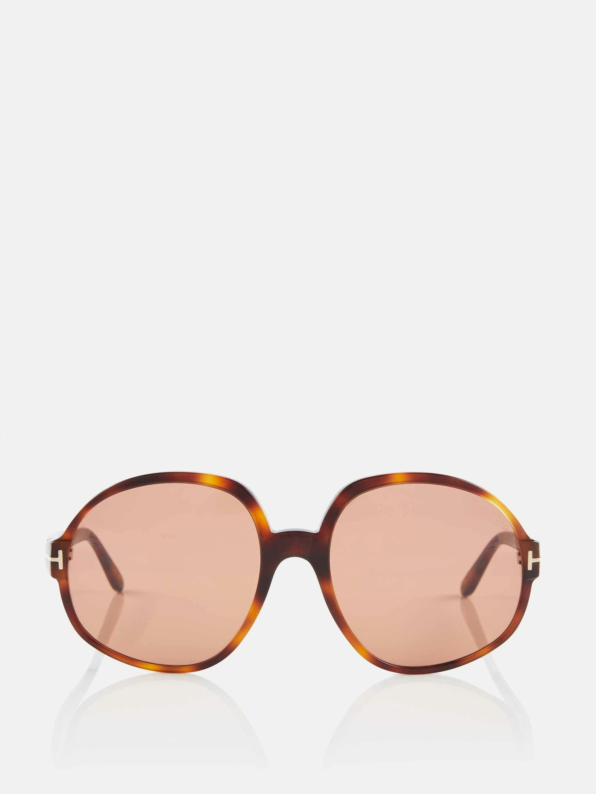 Tortoiseshell-acetate oversized sunglasses