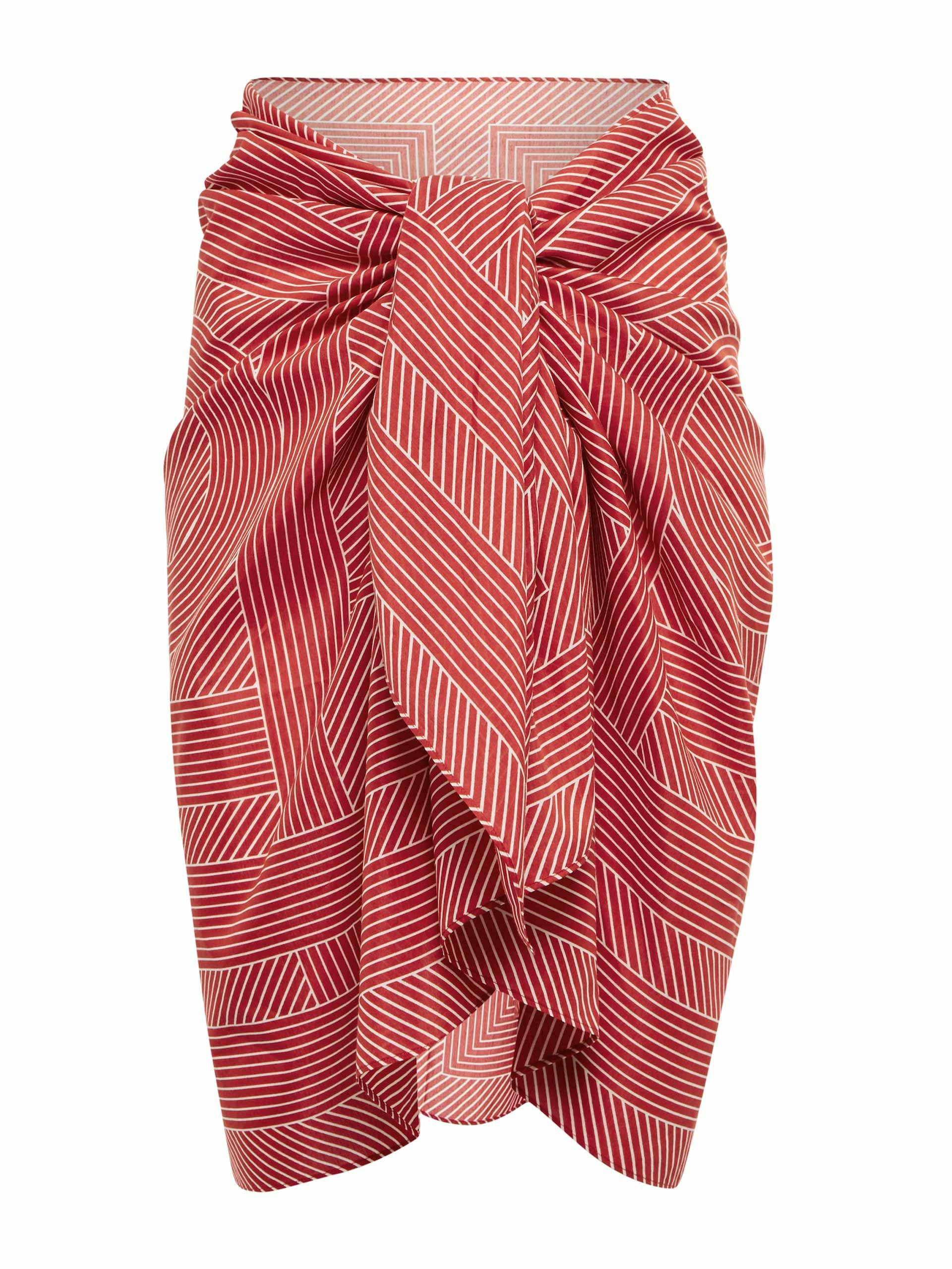 Red and white sarong