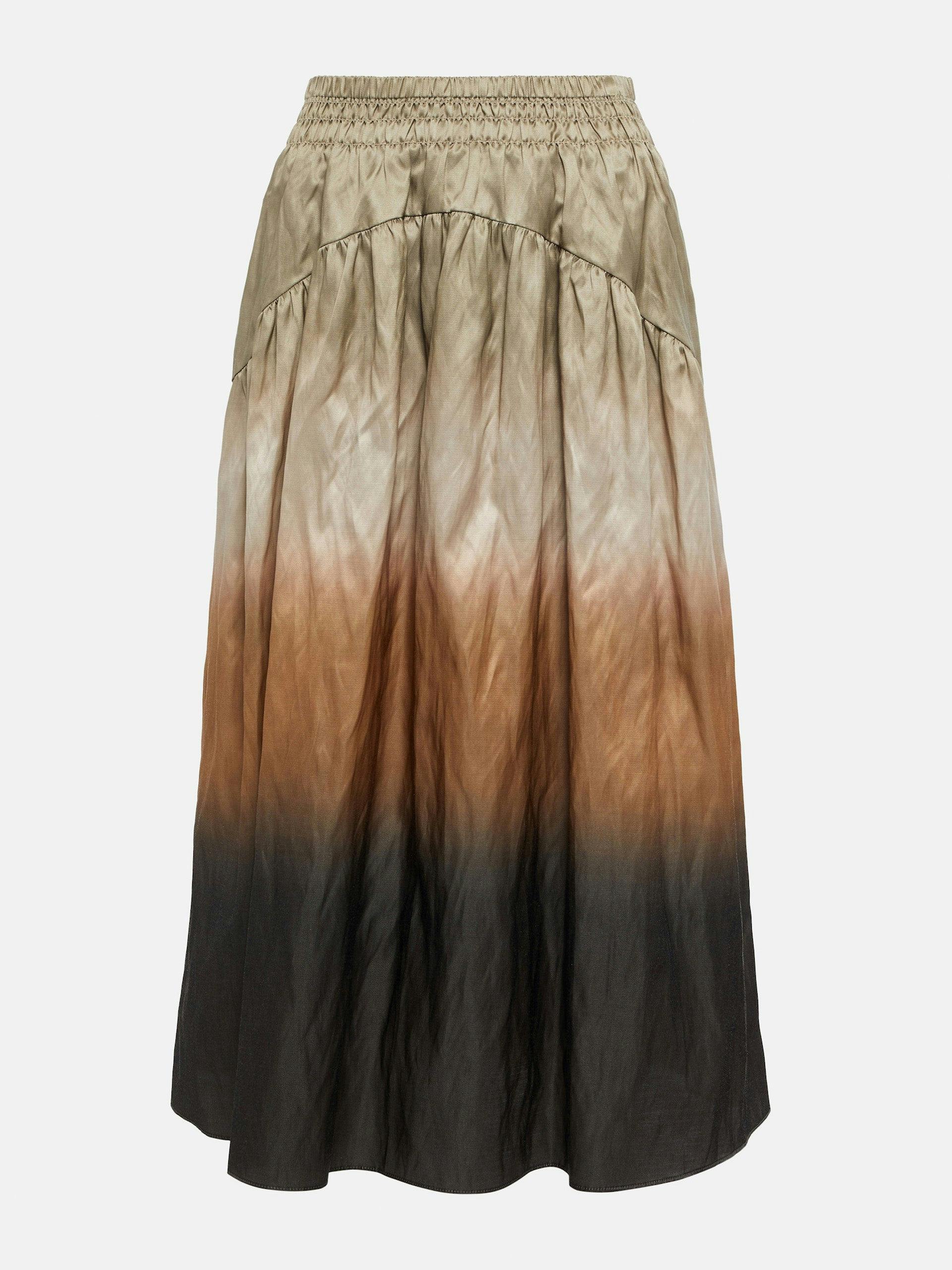 Brown gradient midi skirt