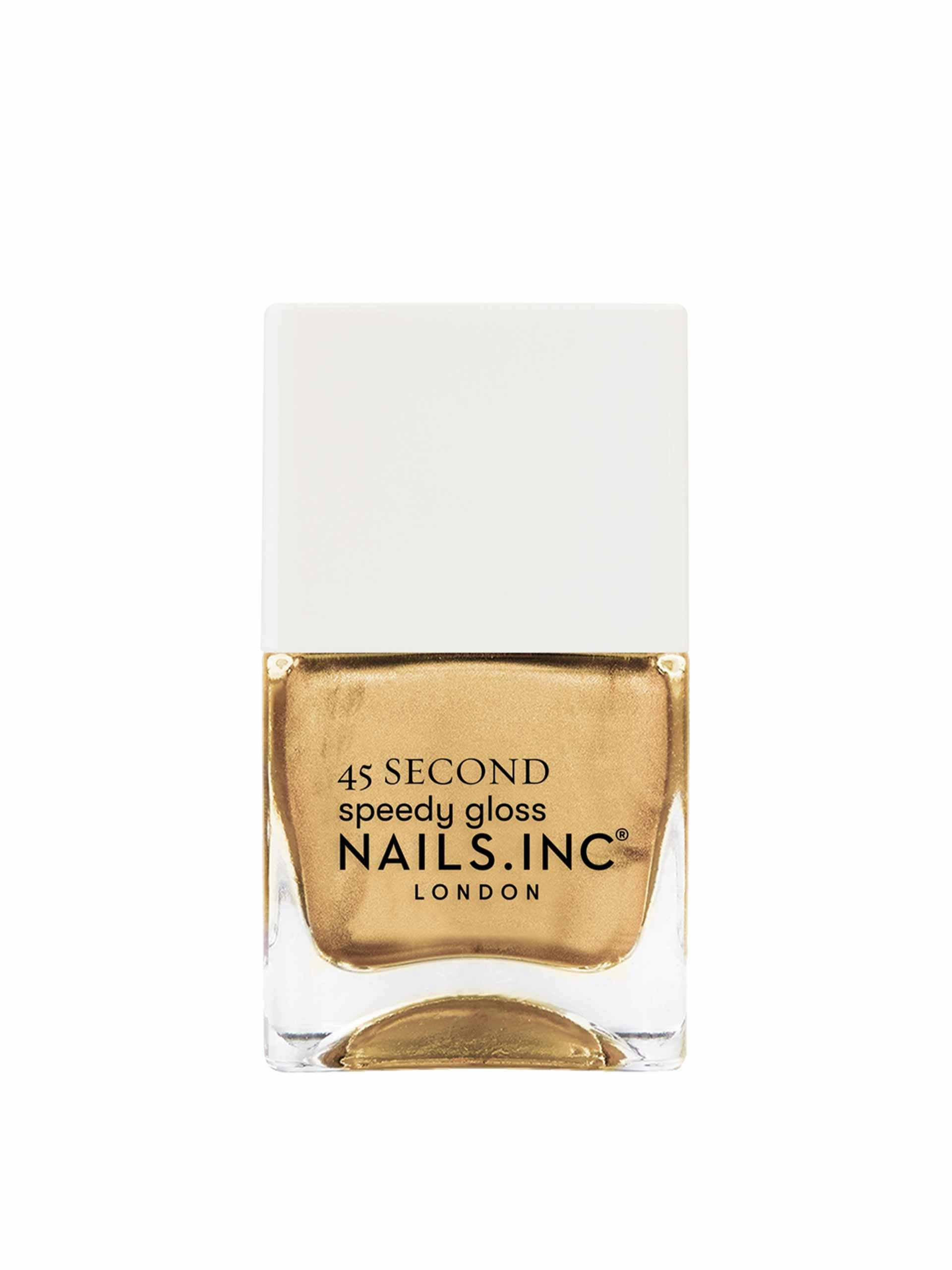 Gold quick drying nail polish