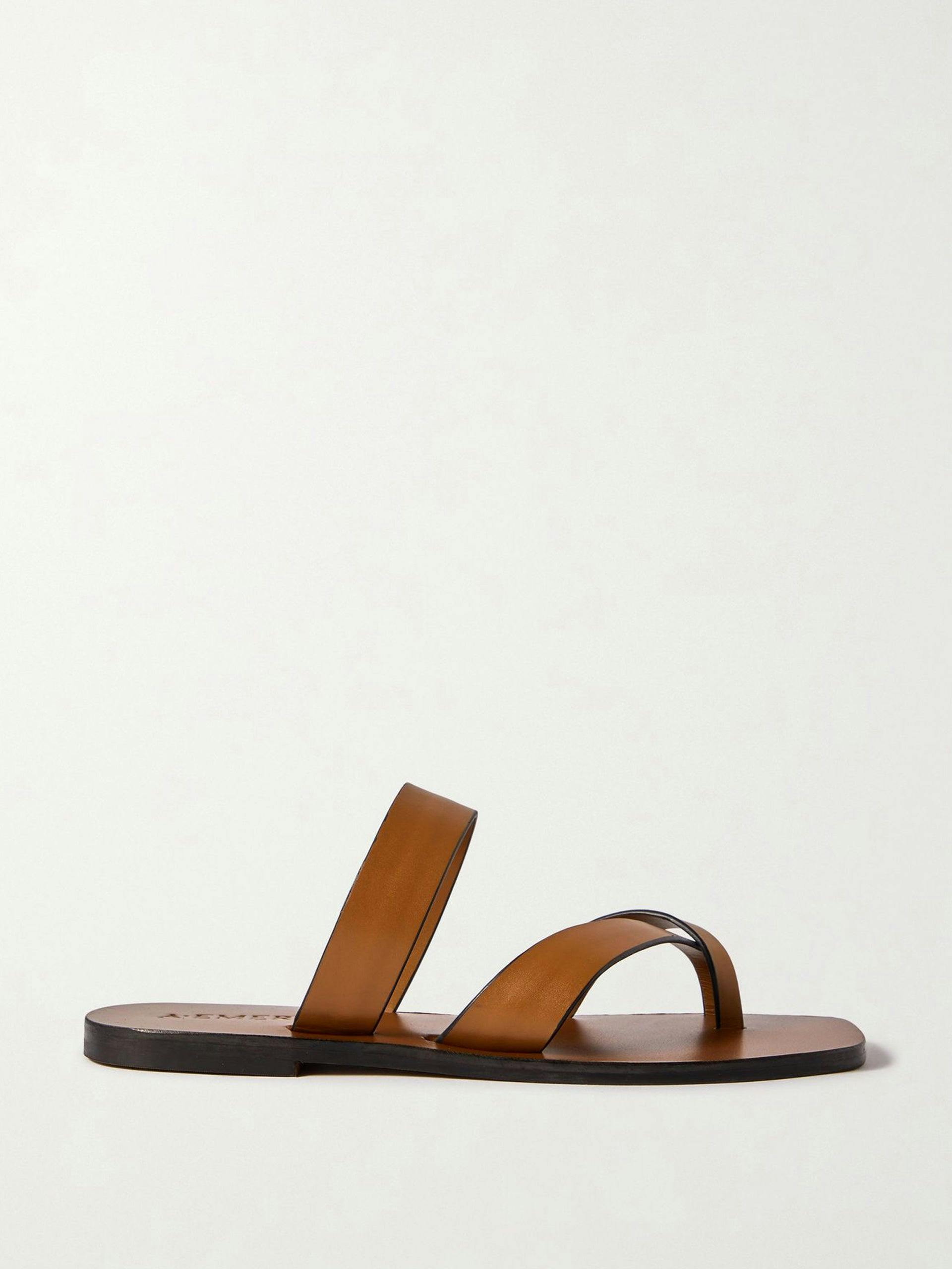 Carter leather sandals in tan