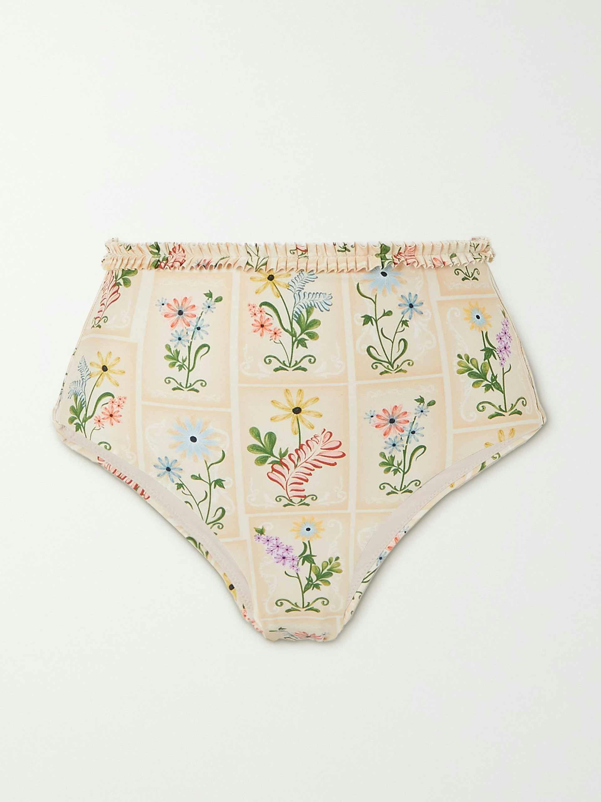Floral print bikini bottoms
