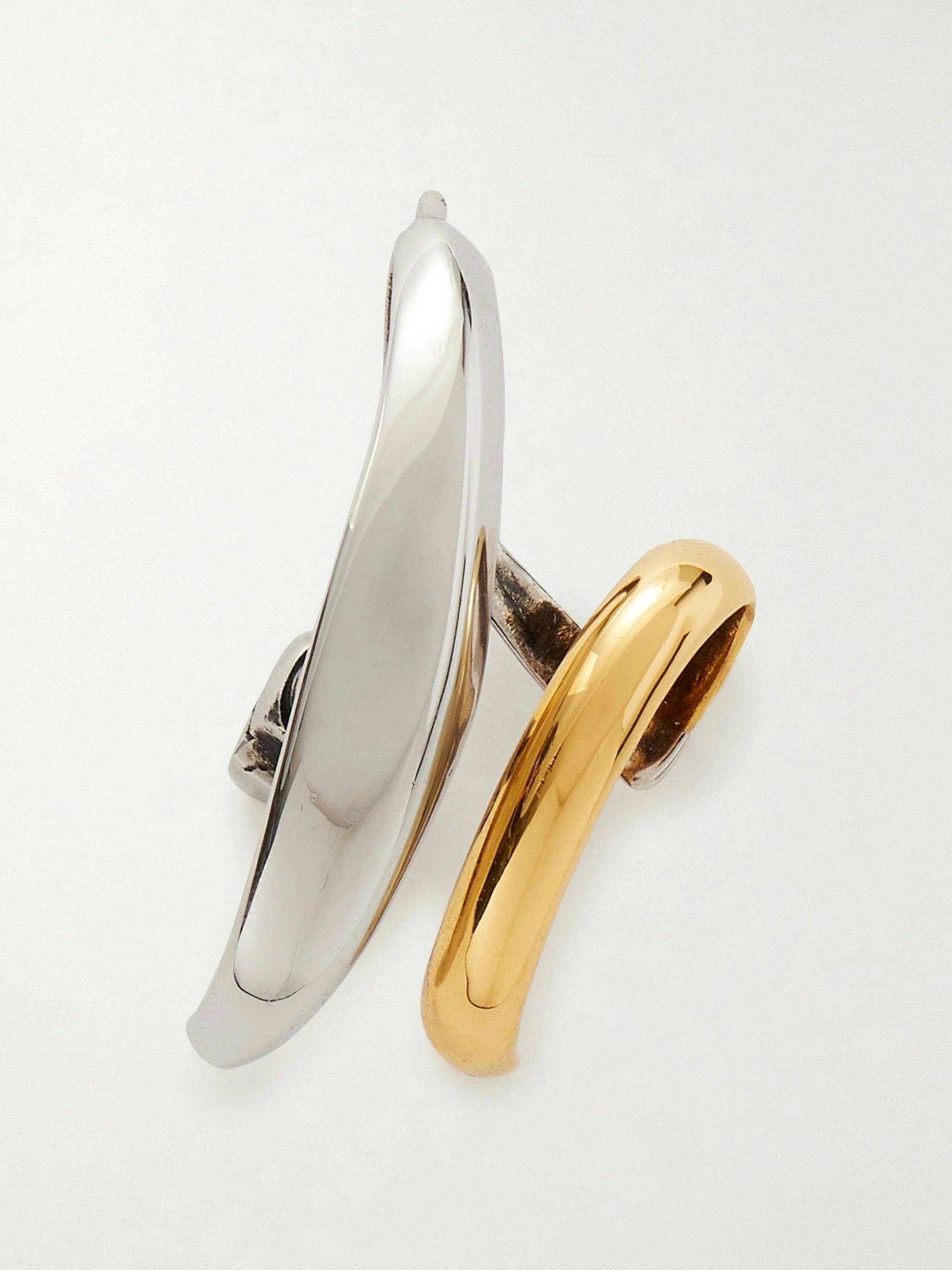 Silver- and gold-tone single earring