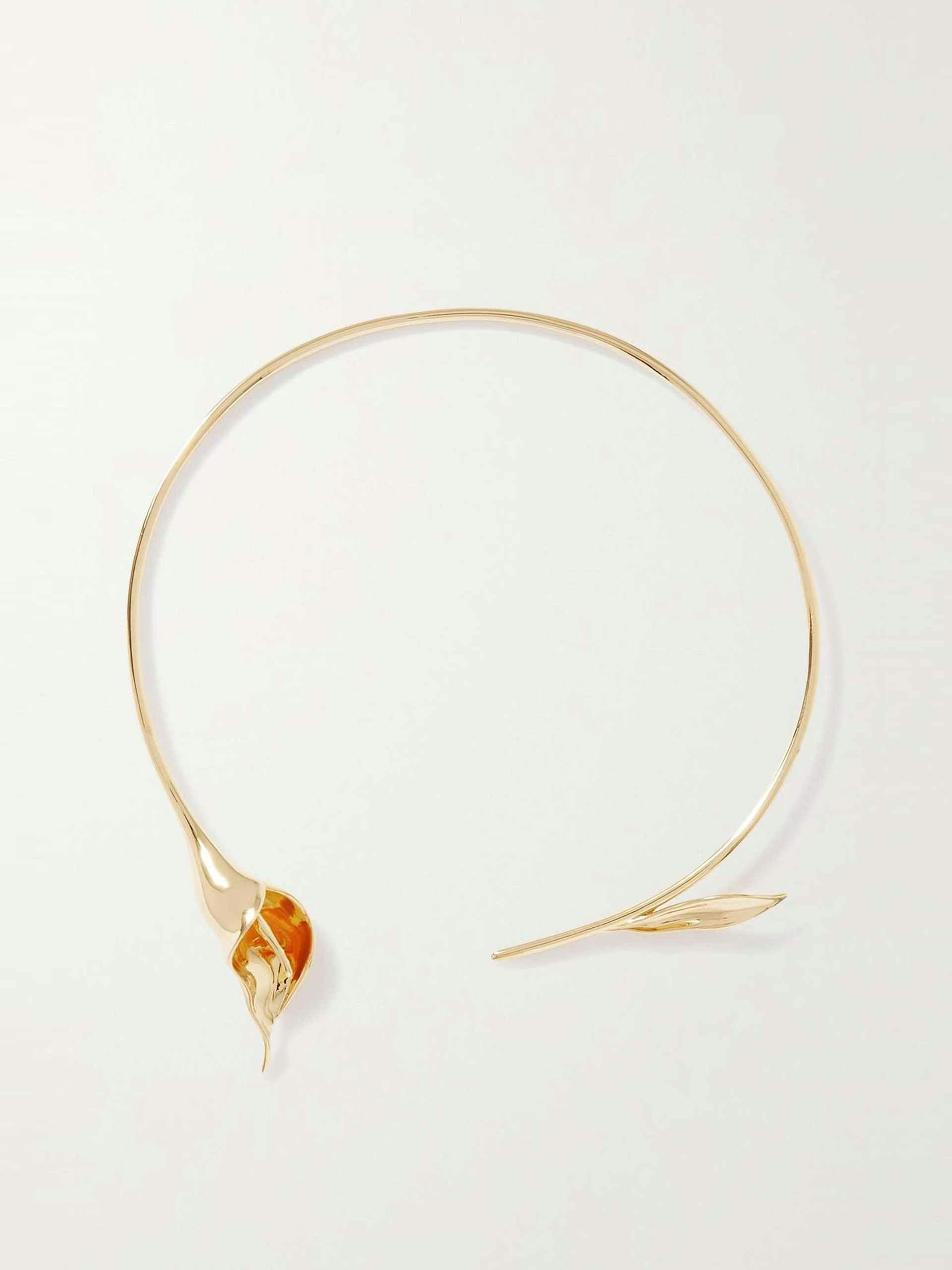 Budding Romance gold-plated necklace