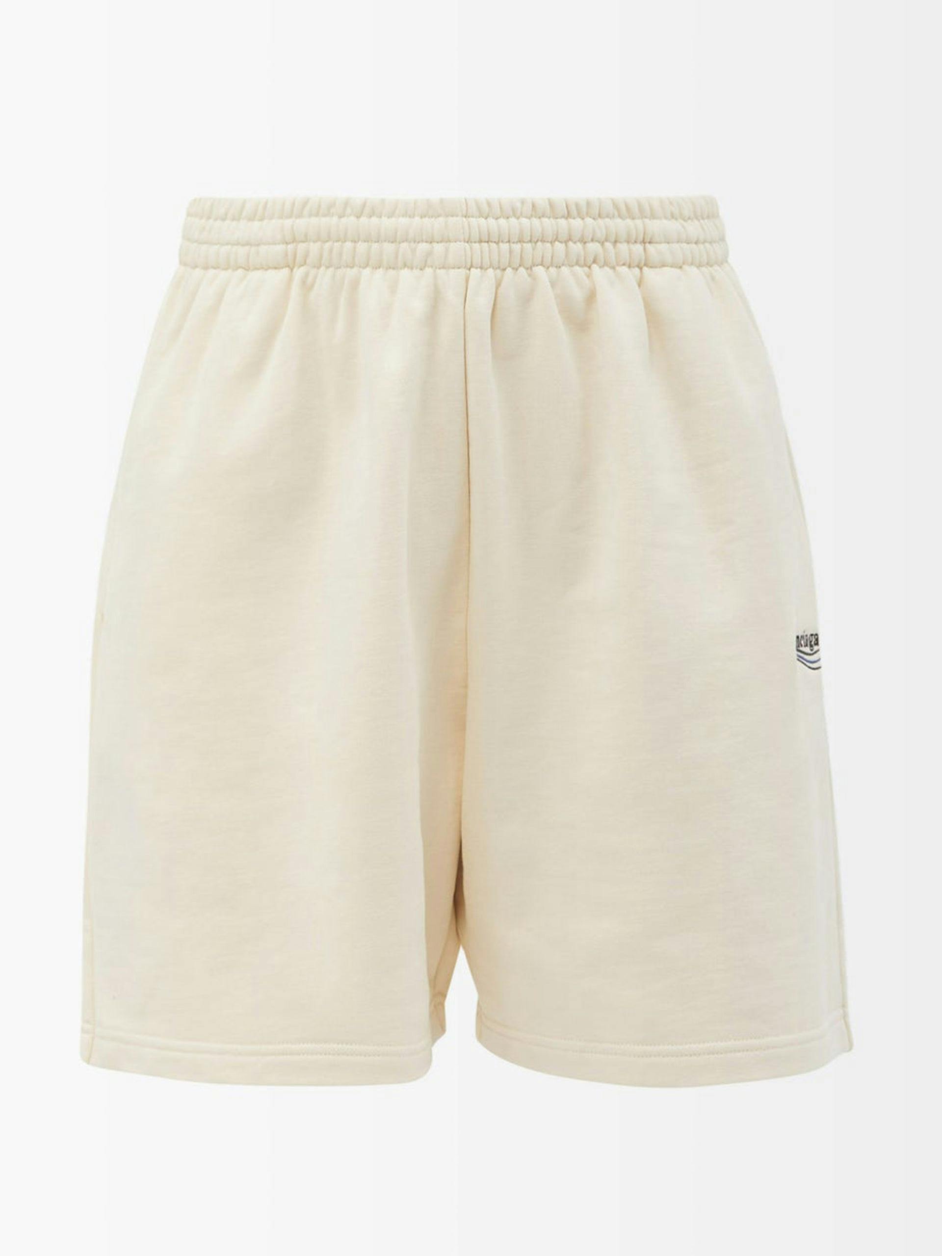 Cream logo shorts