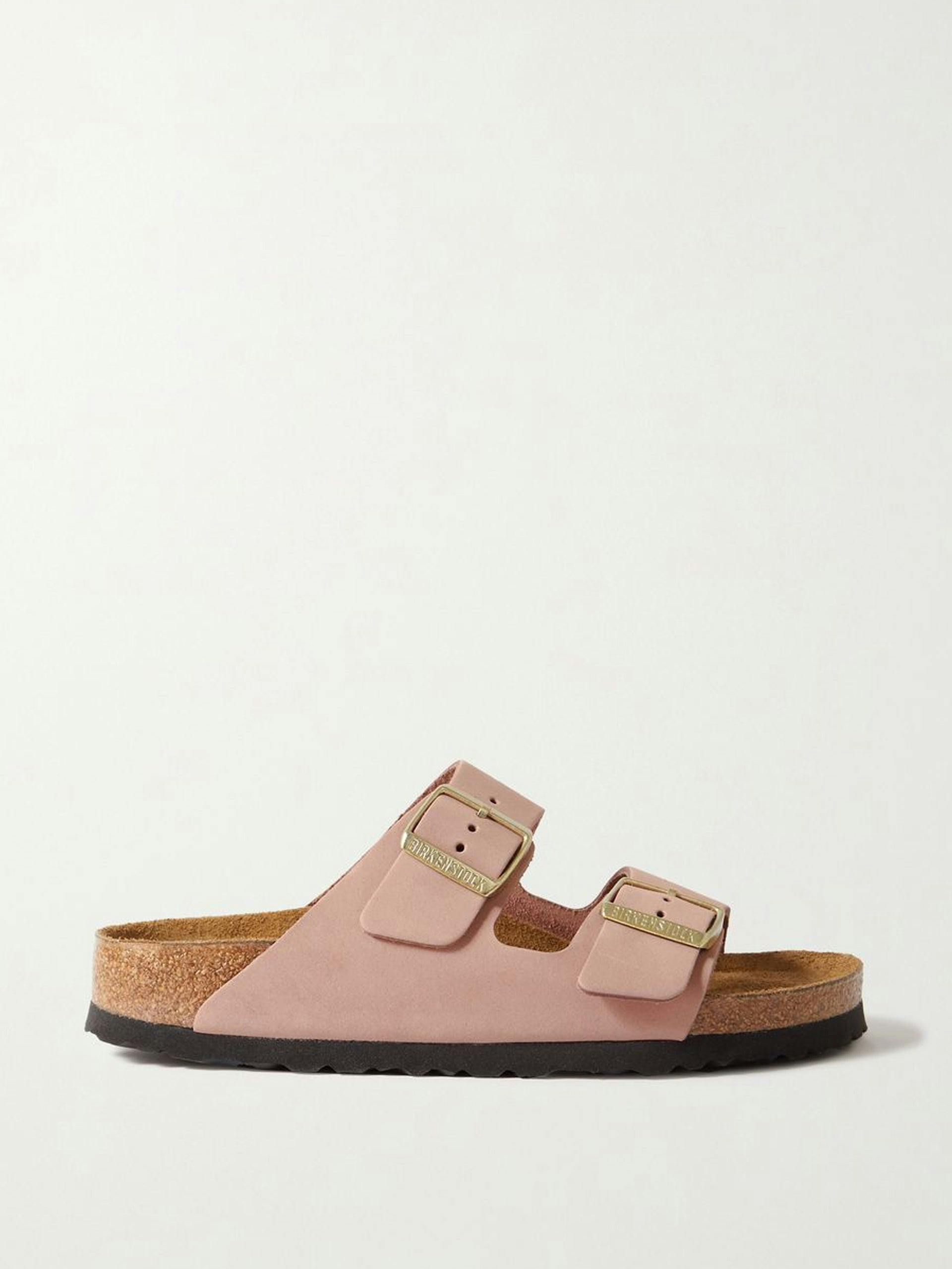 Pink nubuck sandals
