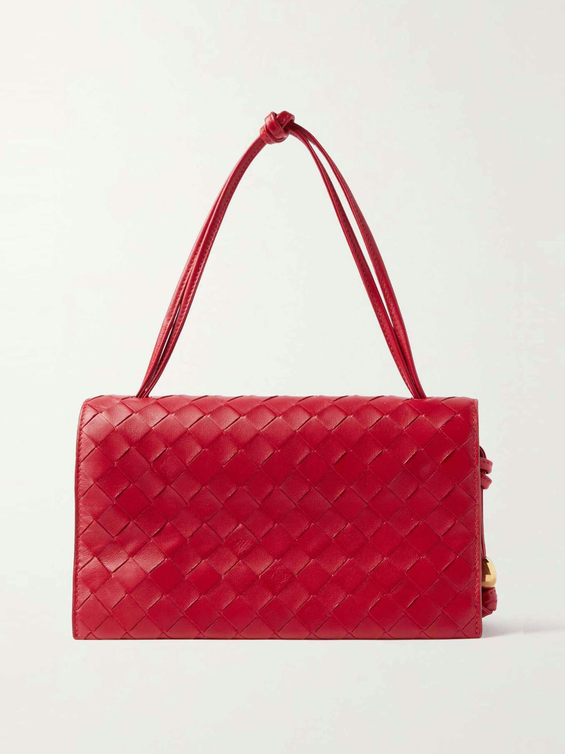 Red leather Trio bag