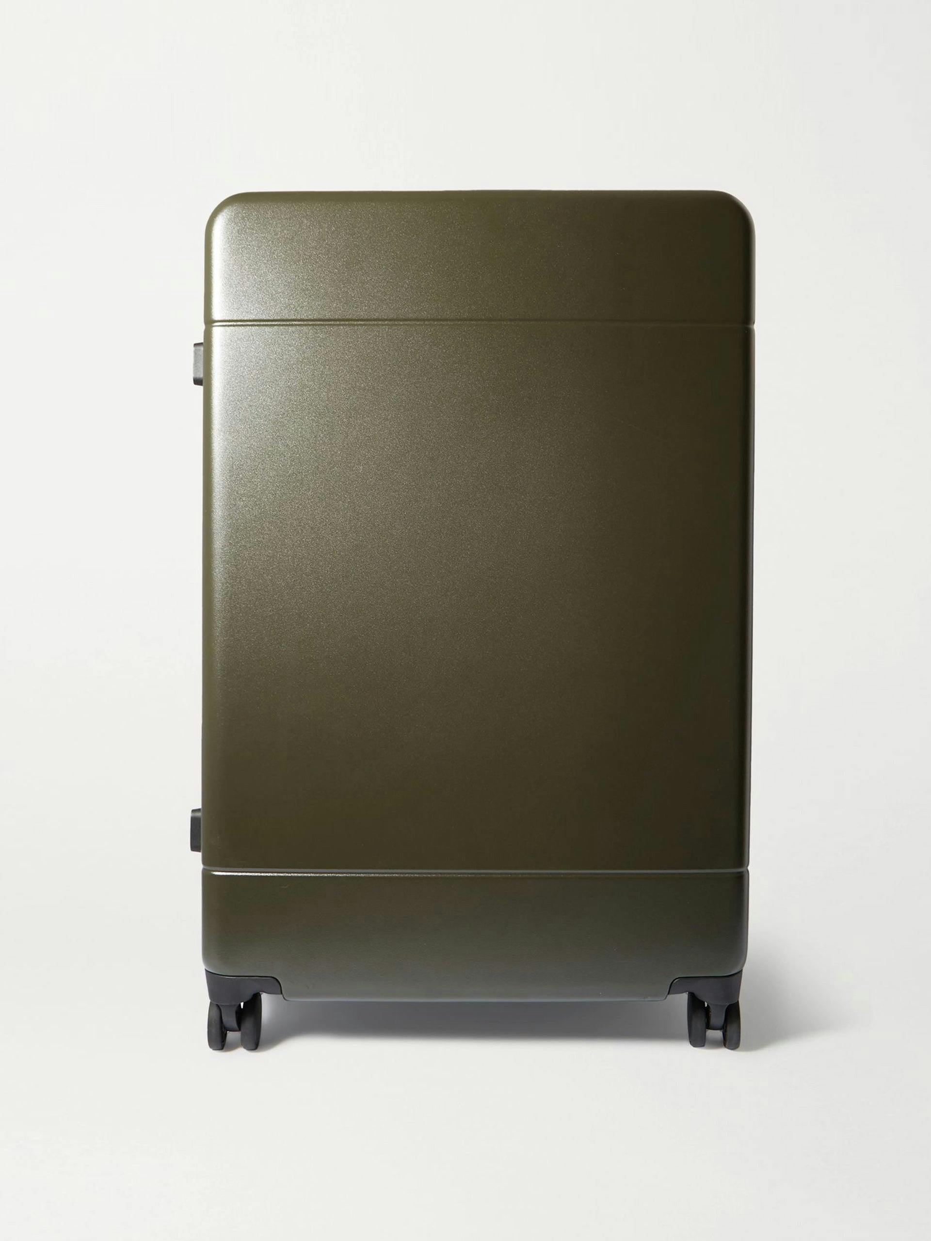 Large hardshell green suitcase