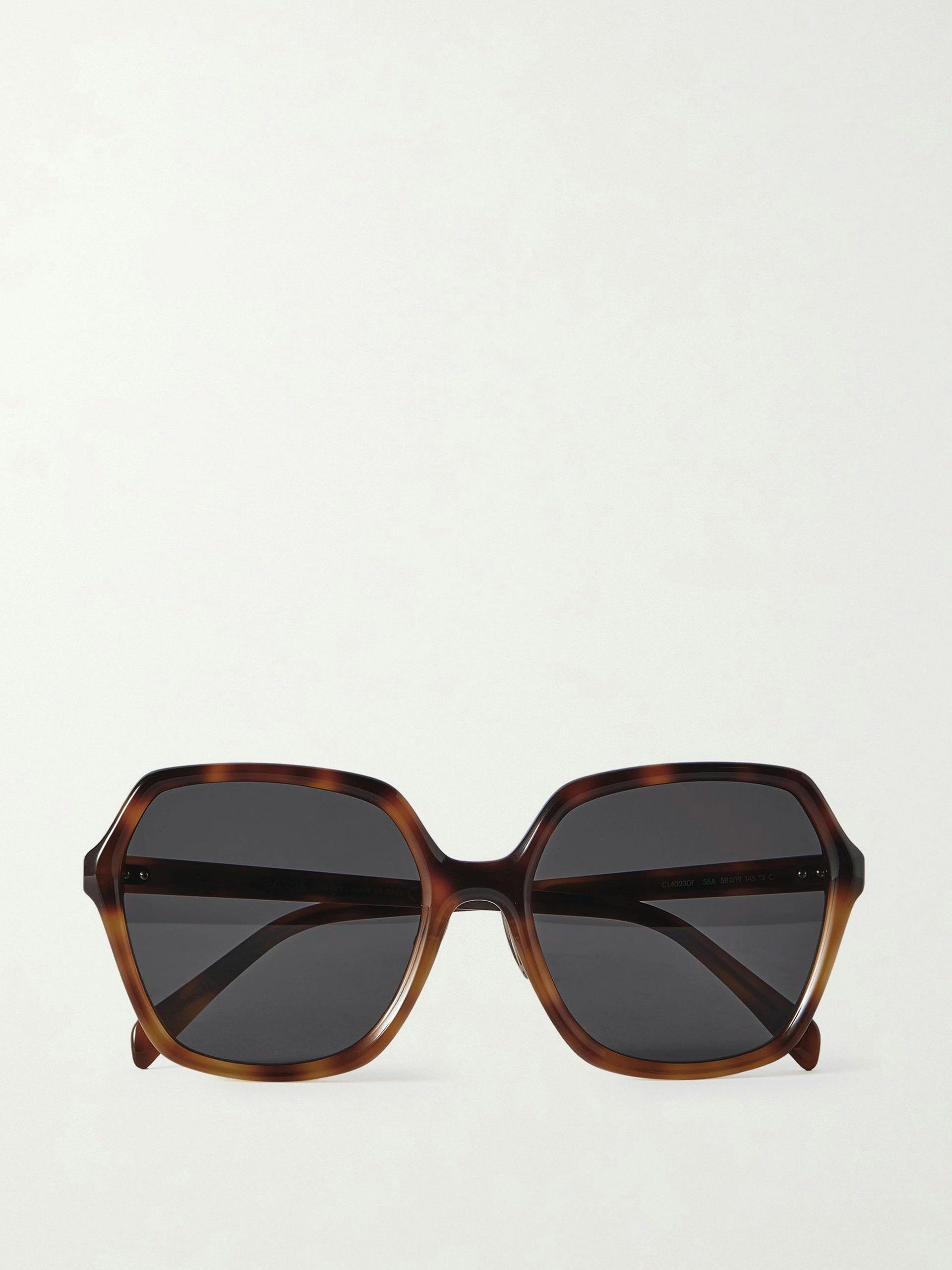 Tortoiseshell oversized square-frame sunglasses