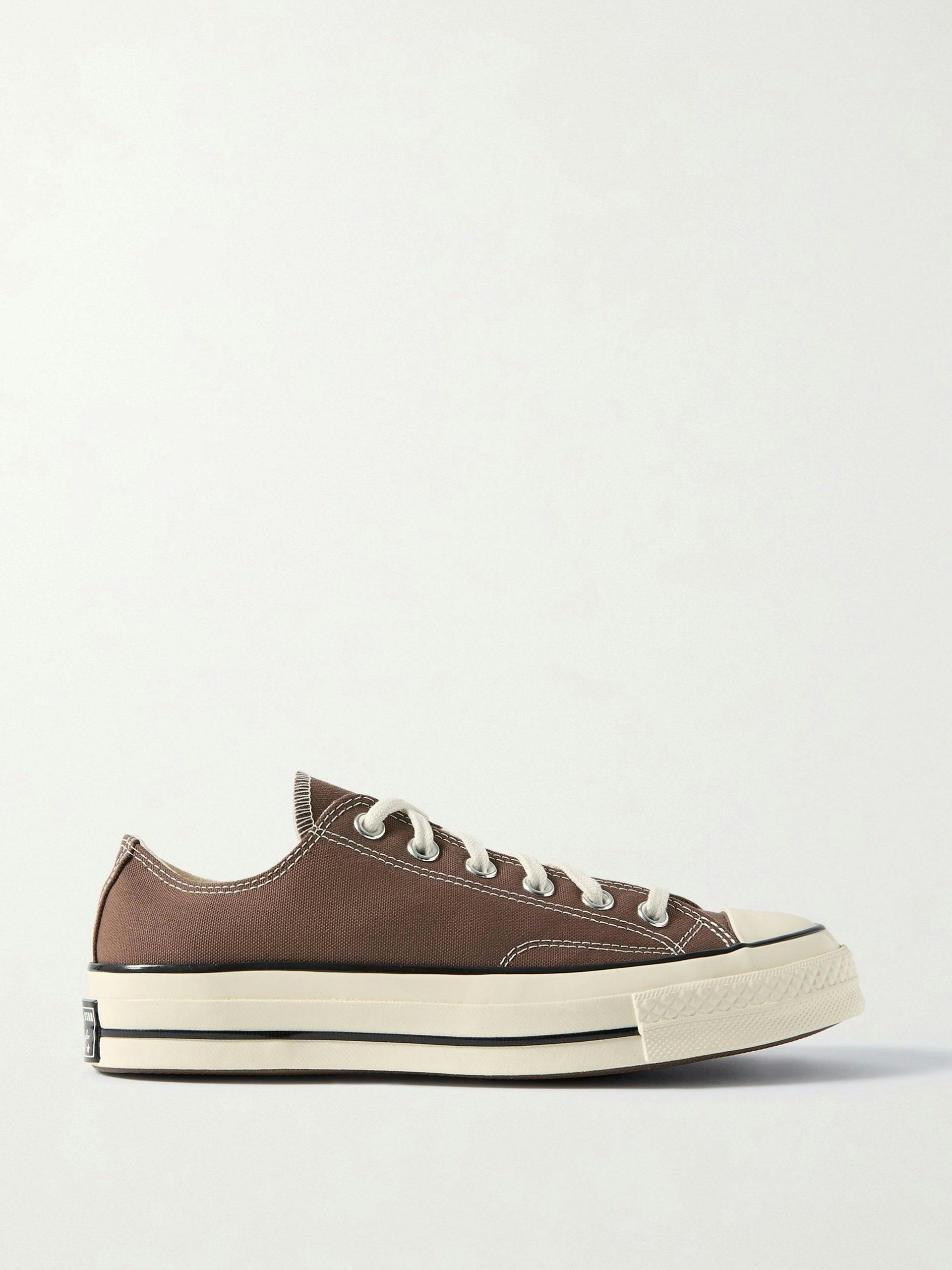 Brown low-top trainers