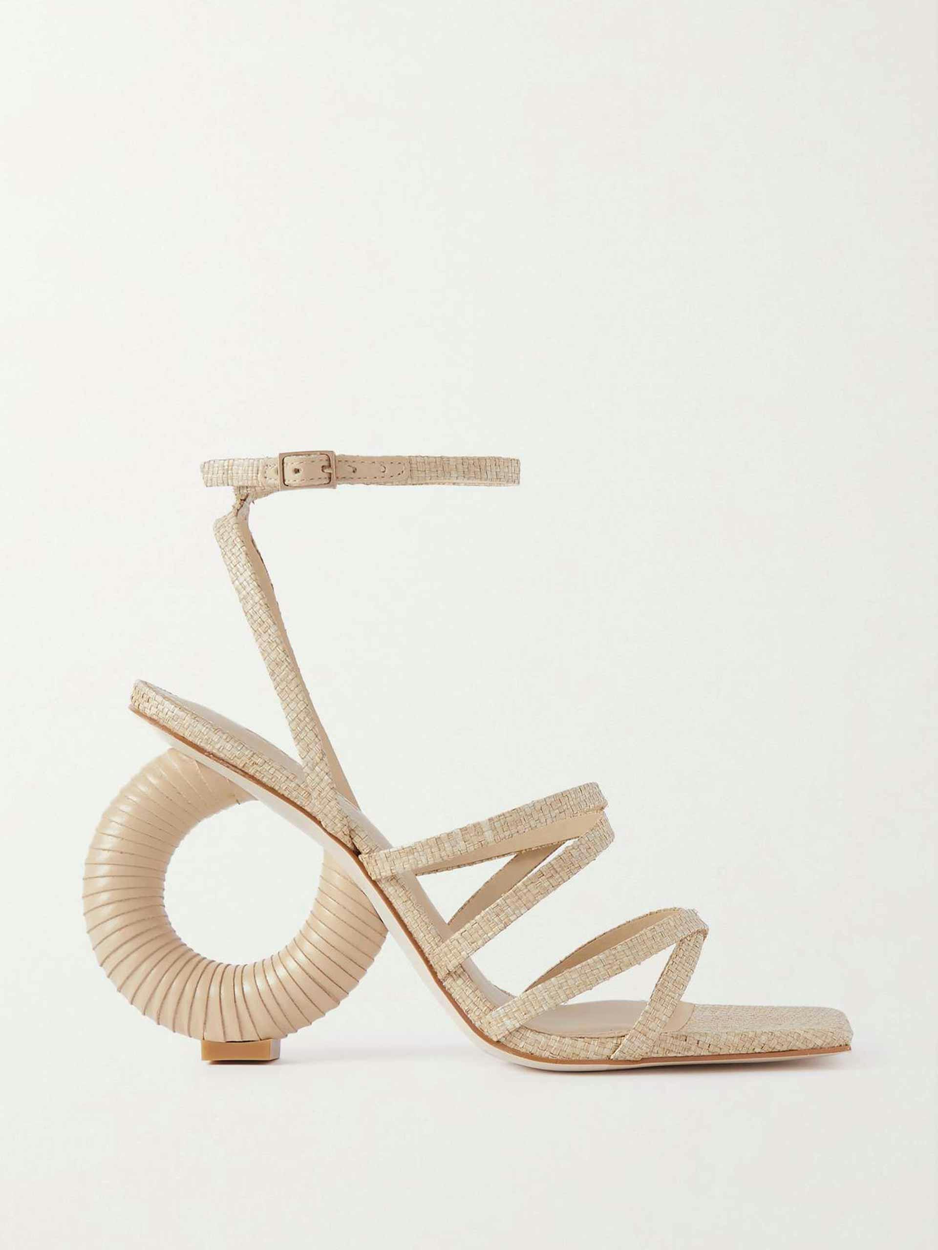 Raffia sandals