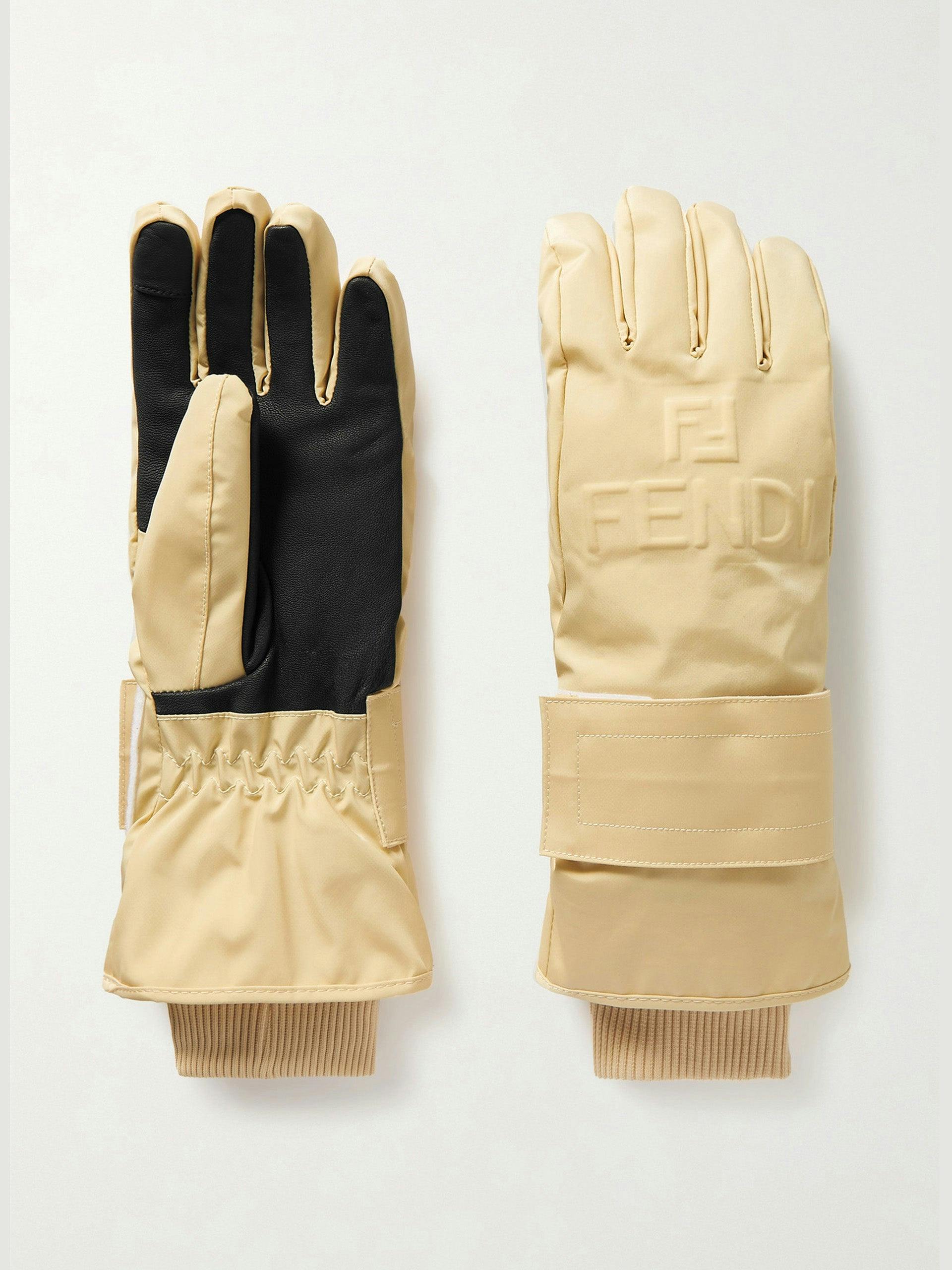 Embossed ski gloves