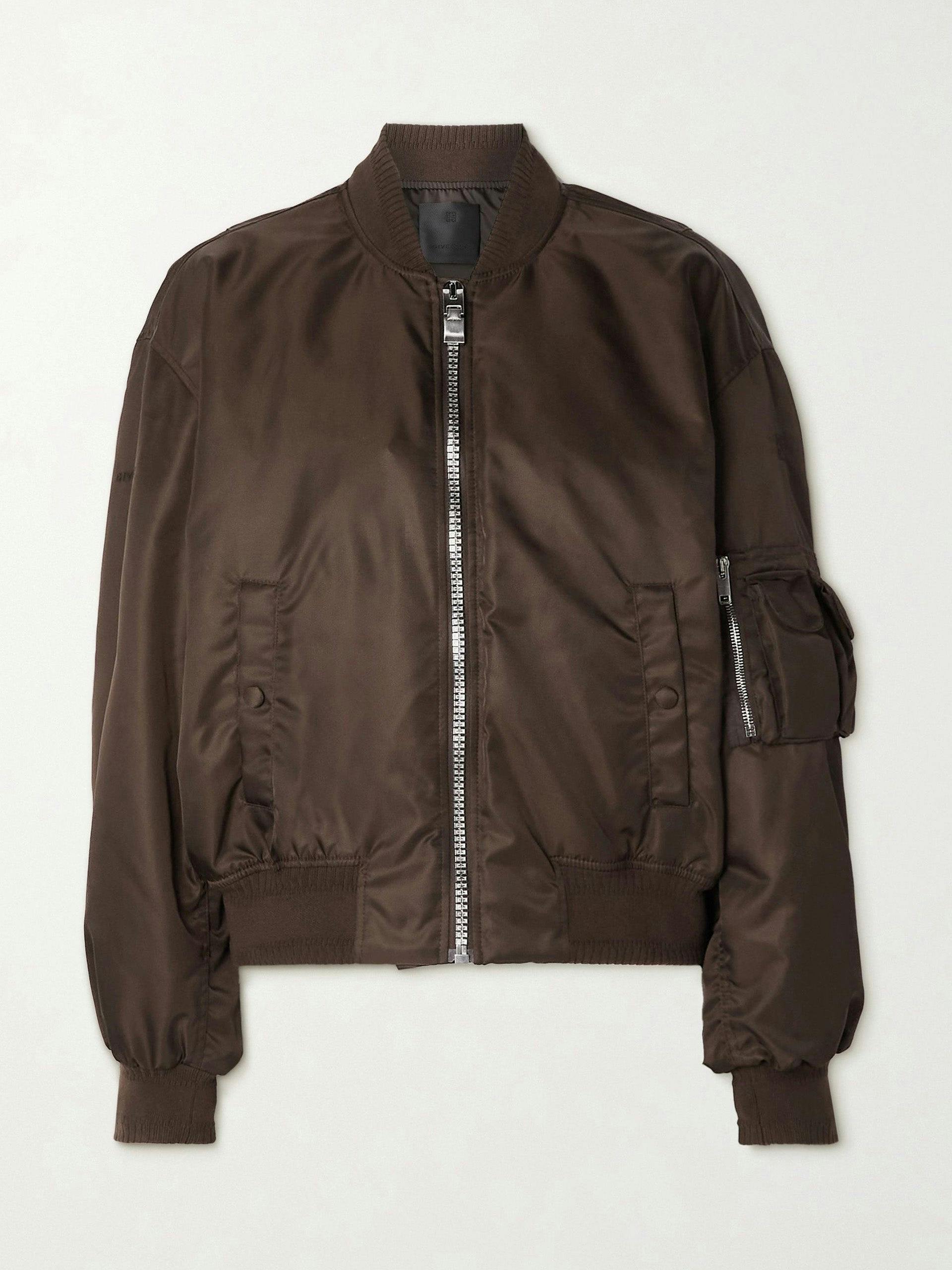 Brown bomber jacket