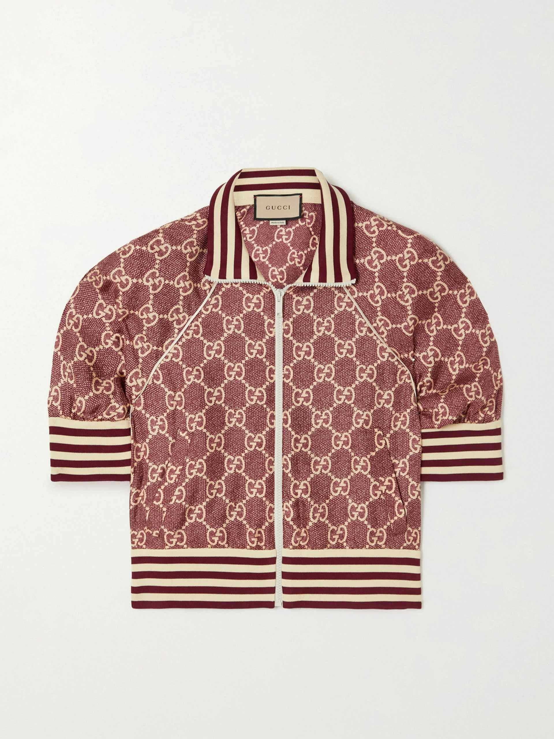 Printed silk-twill jacket