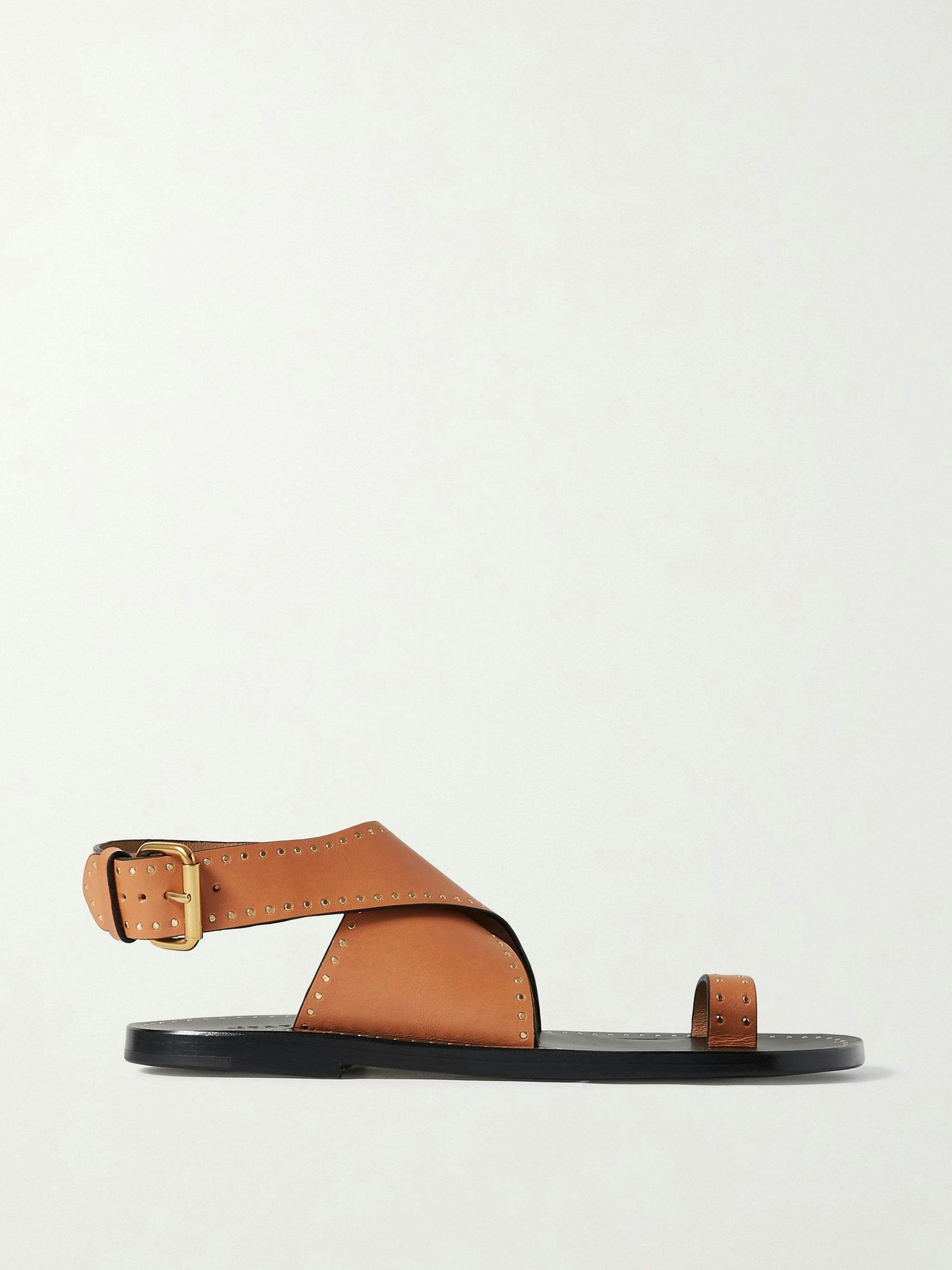 Jools studded tan leather sandals