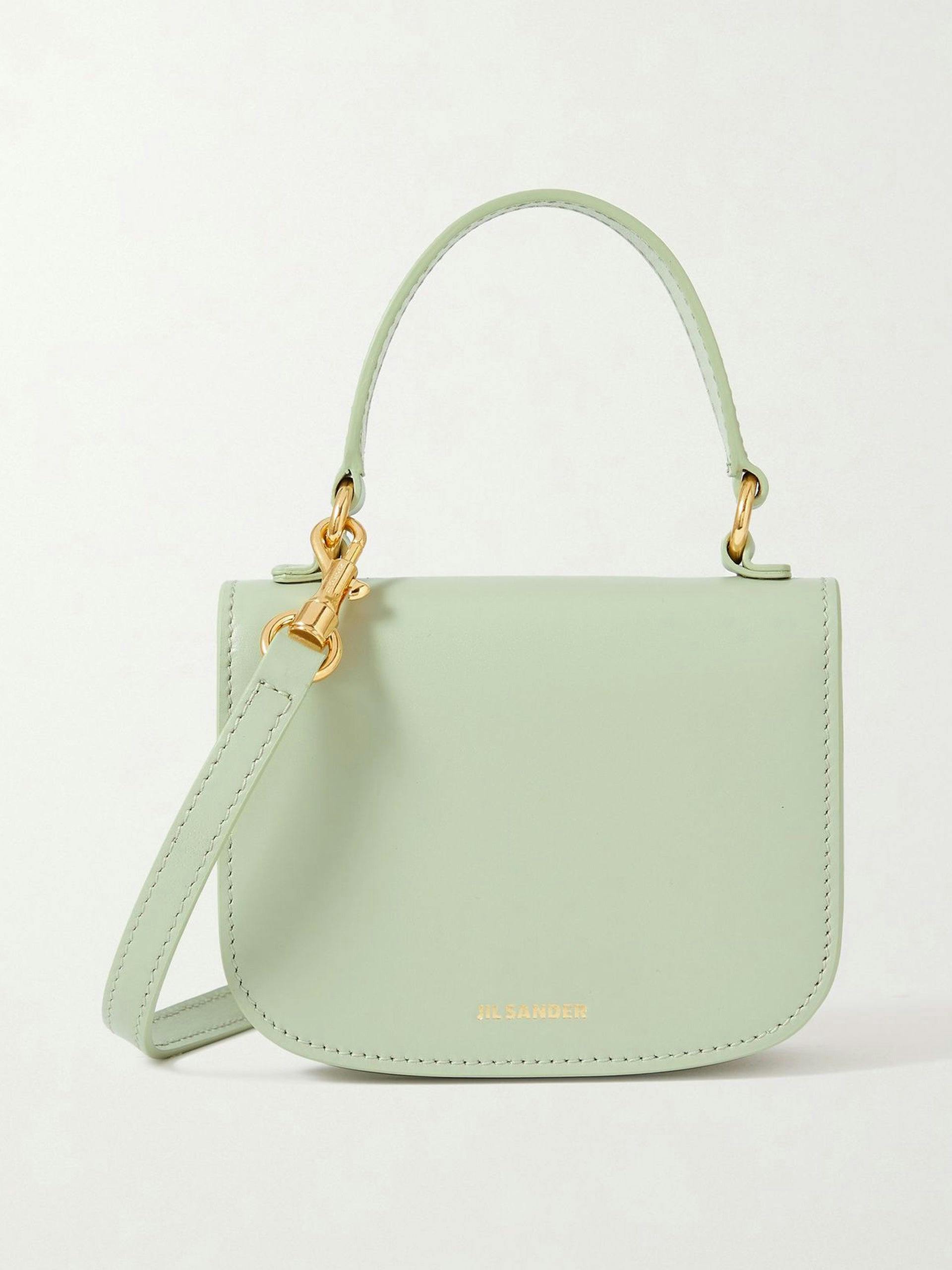 Green leather bag