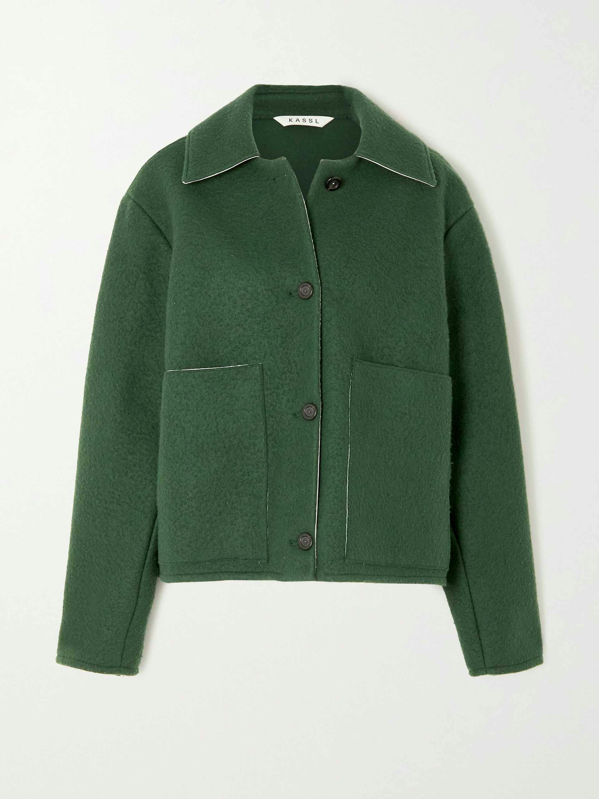 Green wool-felt jacket