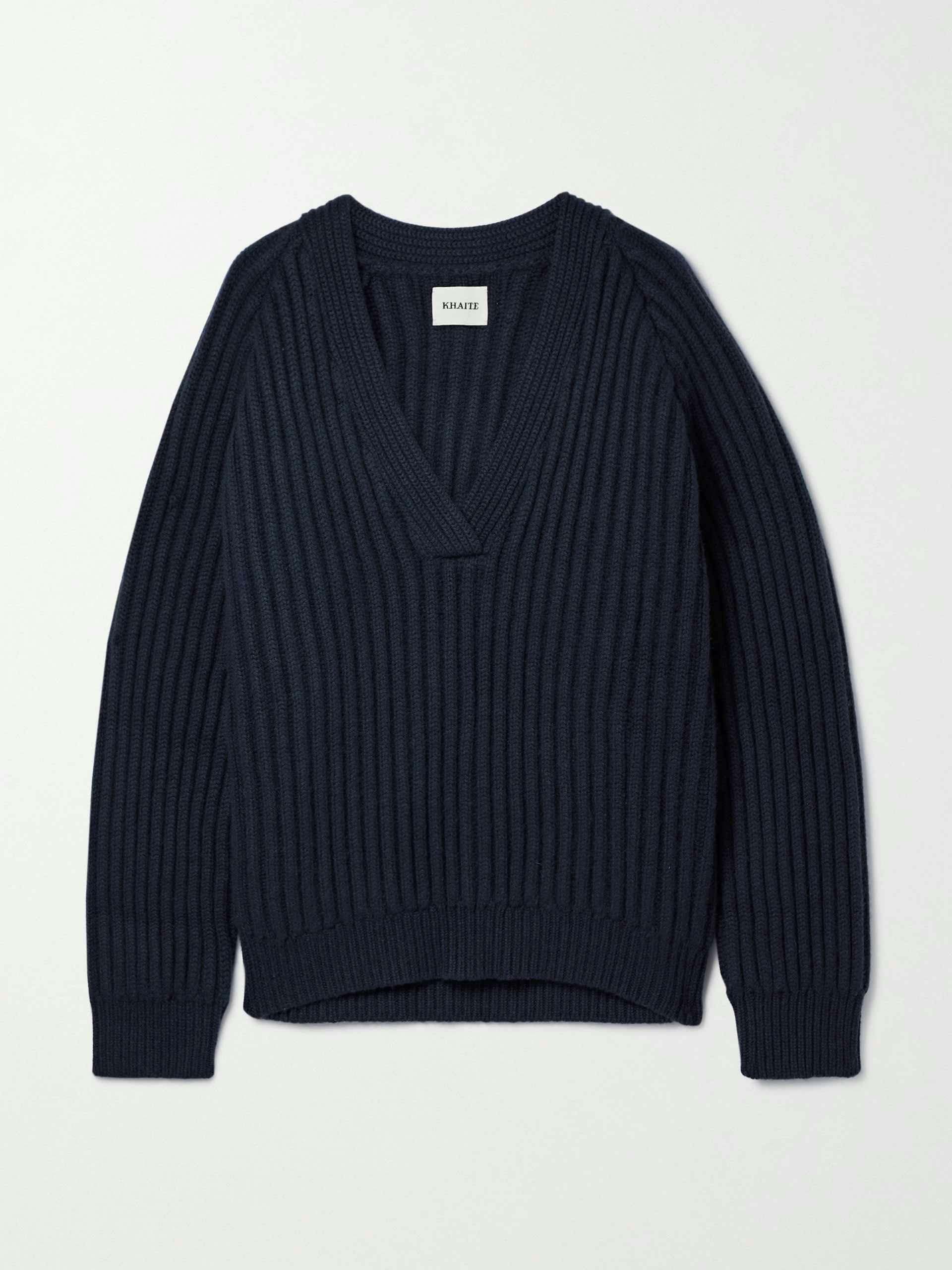 Ribbed cashmere sweater