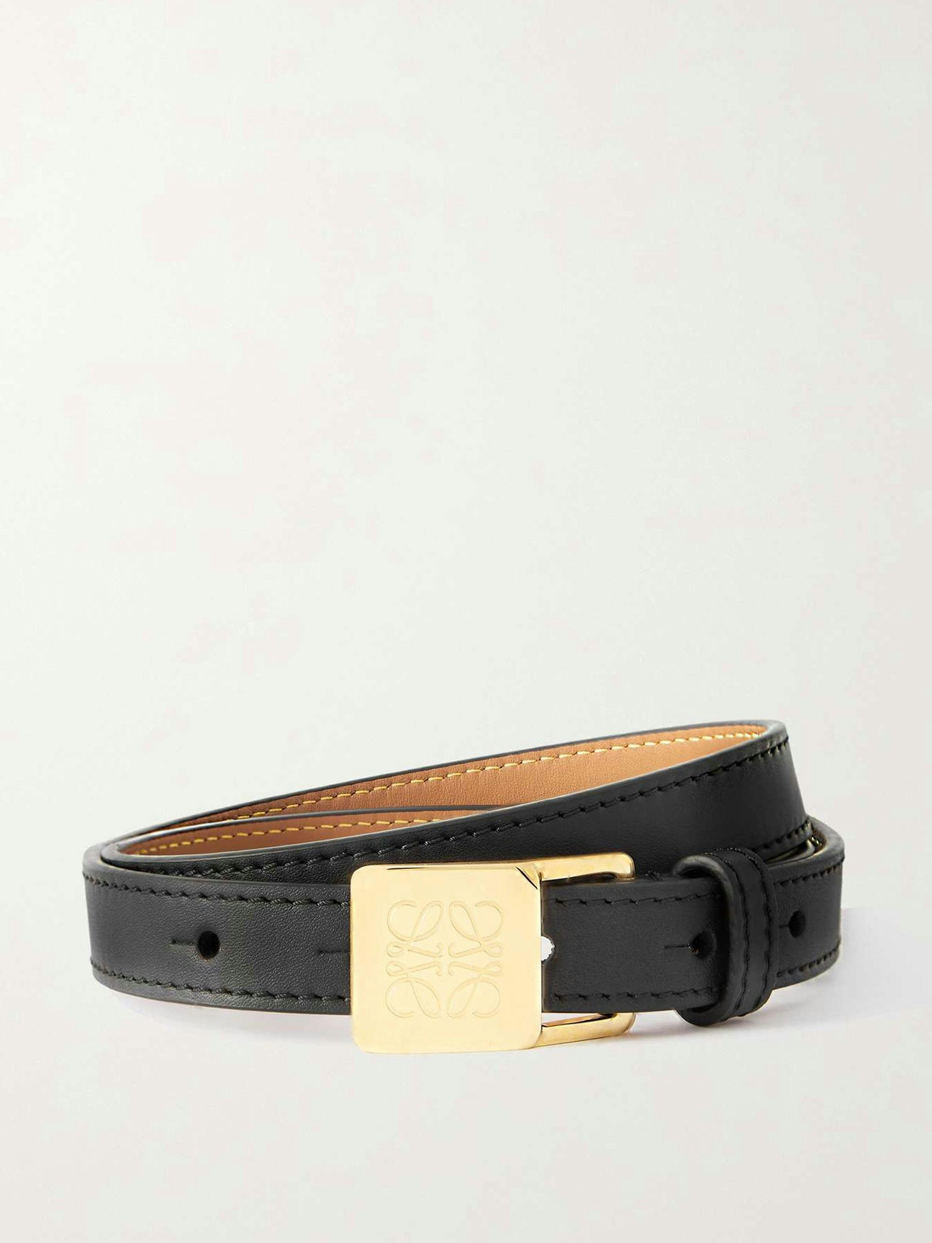 Black Amazona leather belt