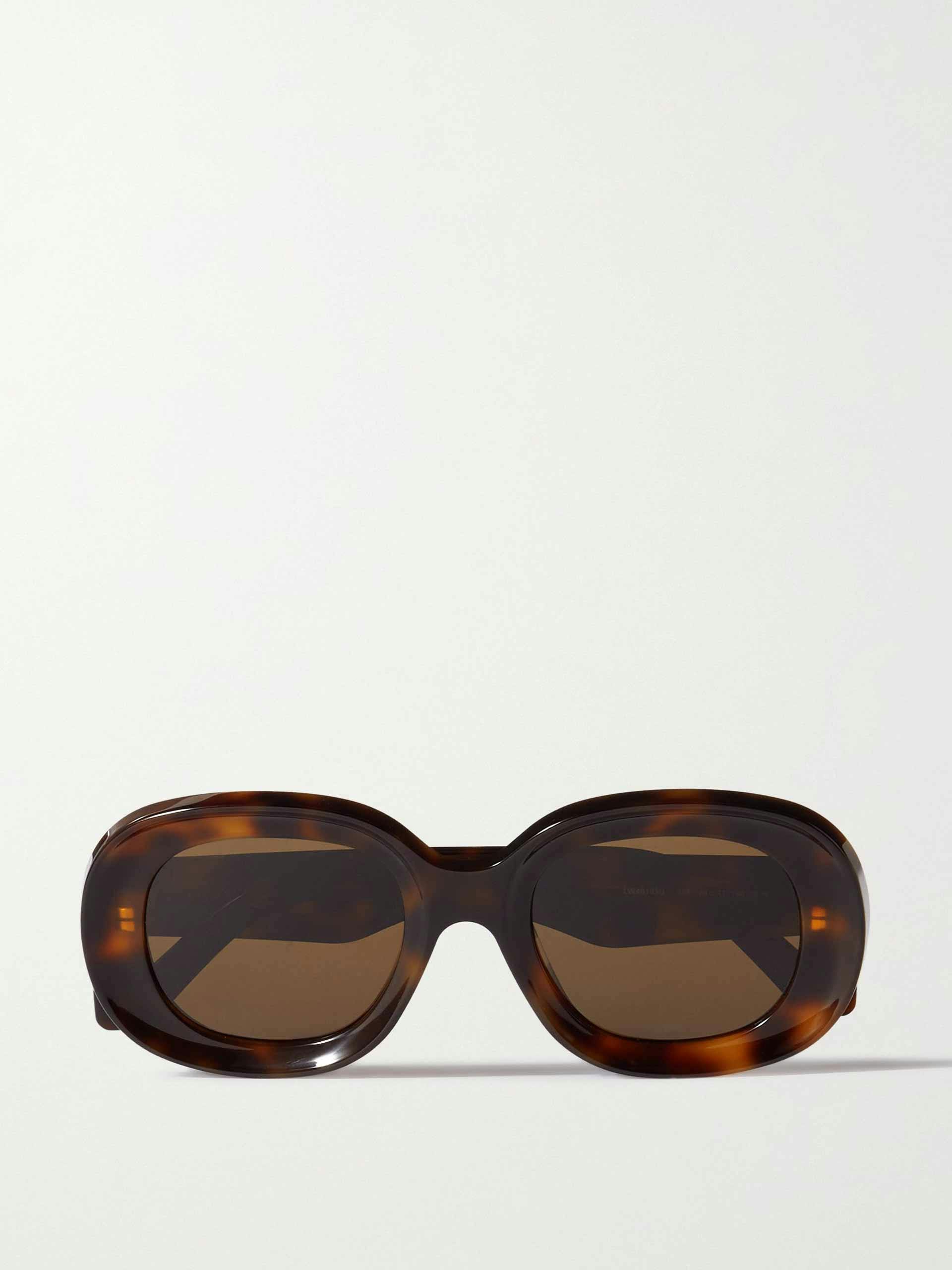Round-frame tortoiseshell sunglasses