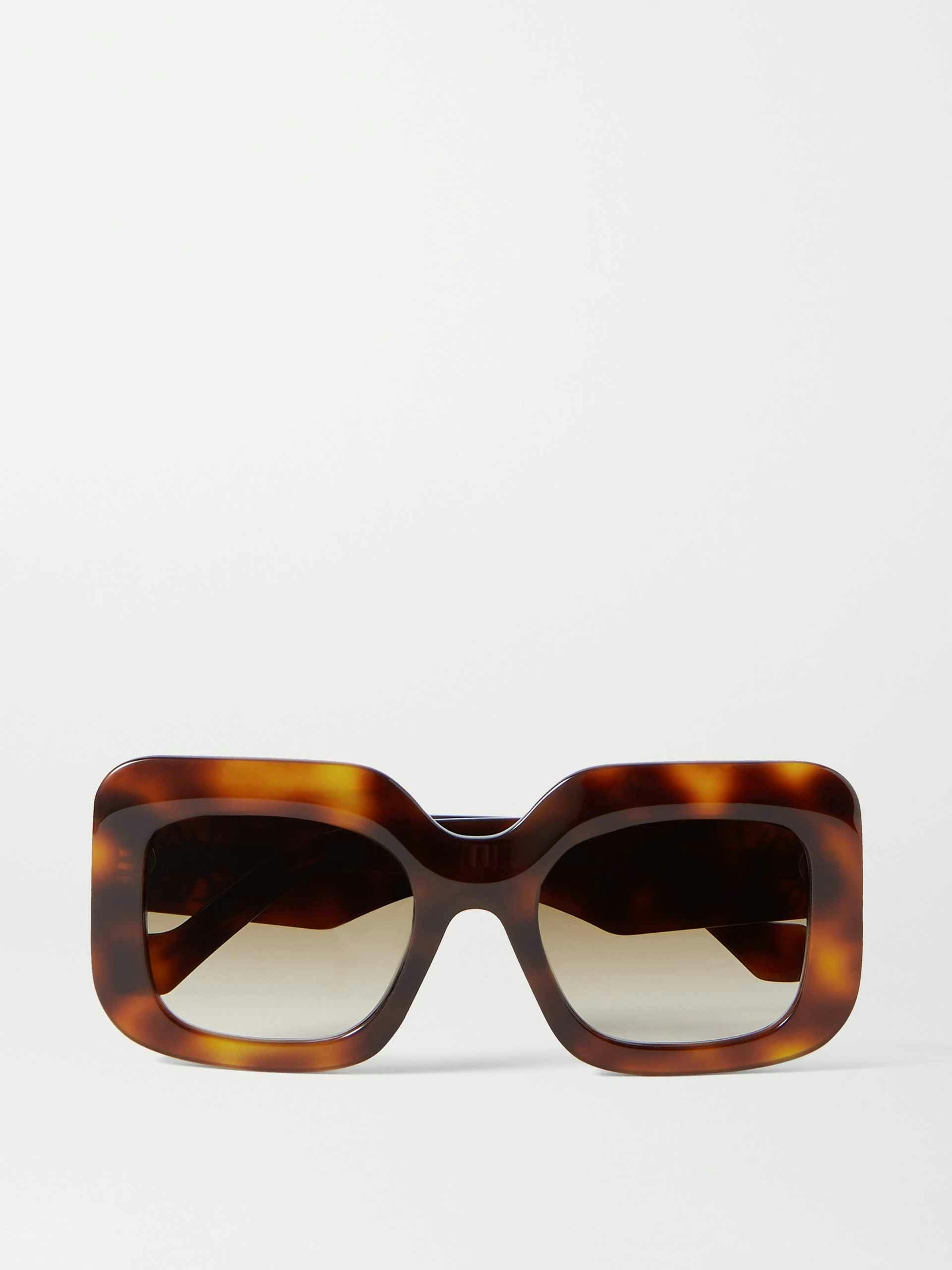 Oversized tortoiseshell sunglasses