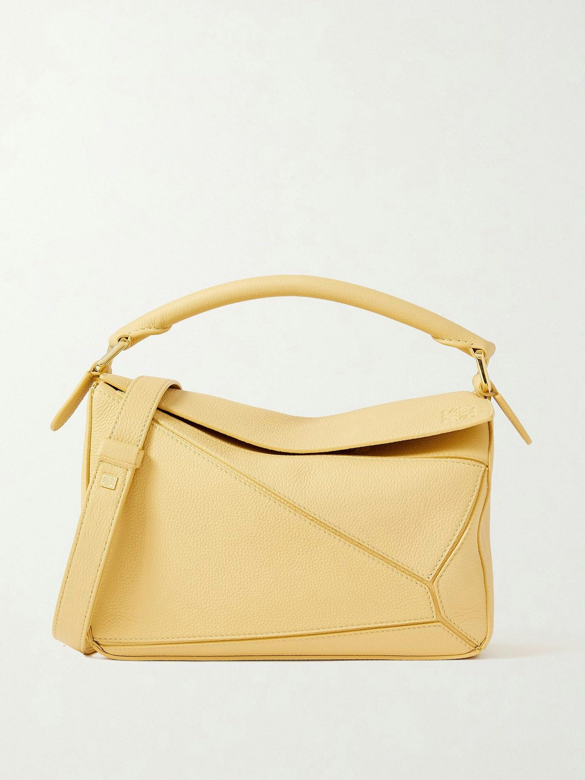Puzzle small textured-leather shoulder bag