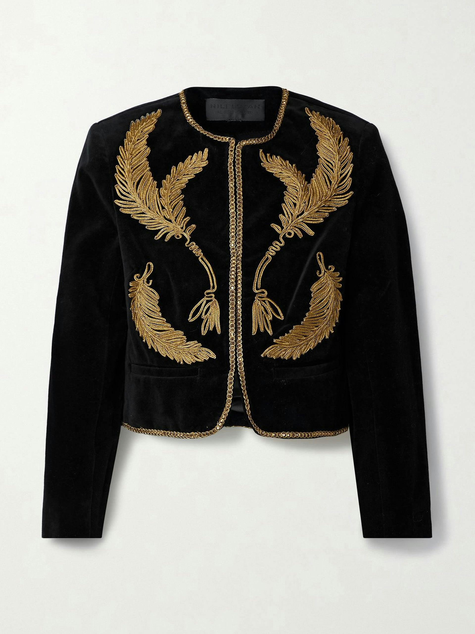 Patsy embroidered velvet jacket