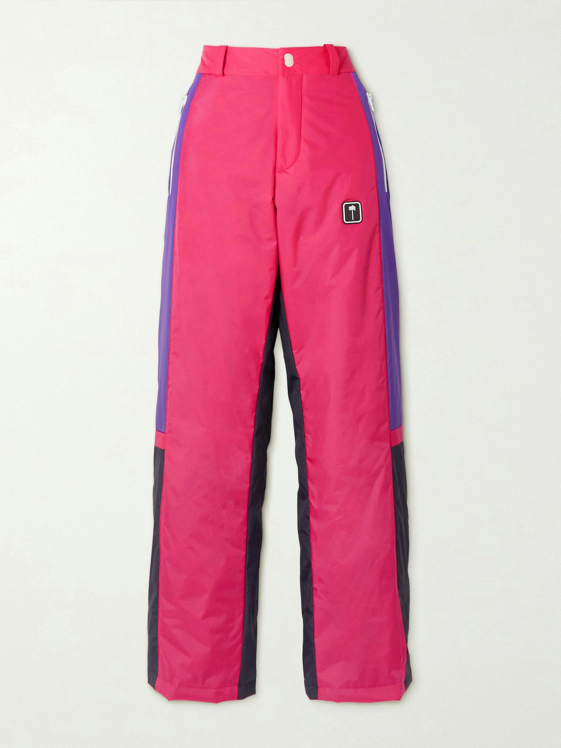 Colour-block straight-leg ski pants