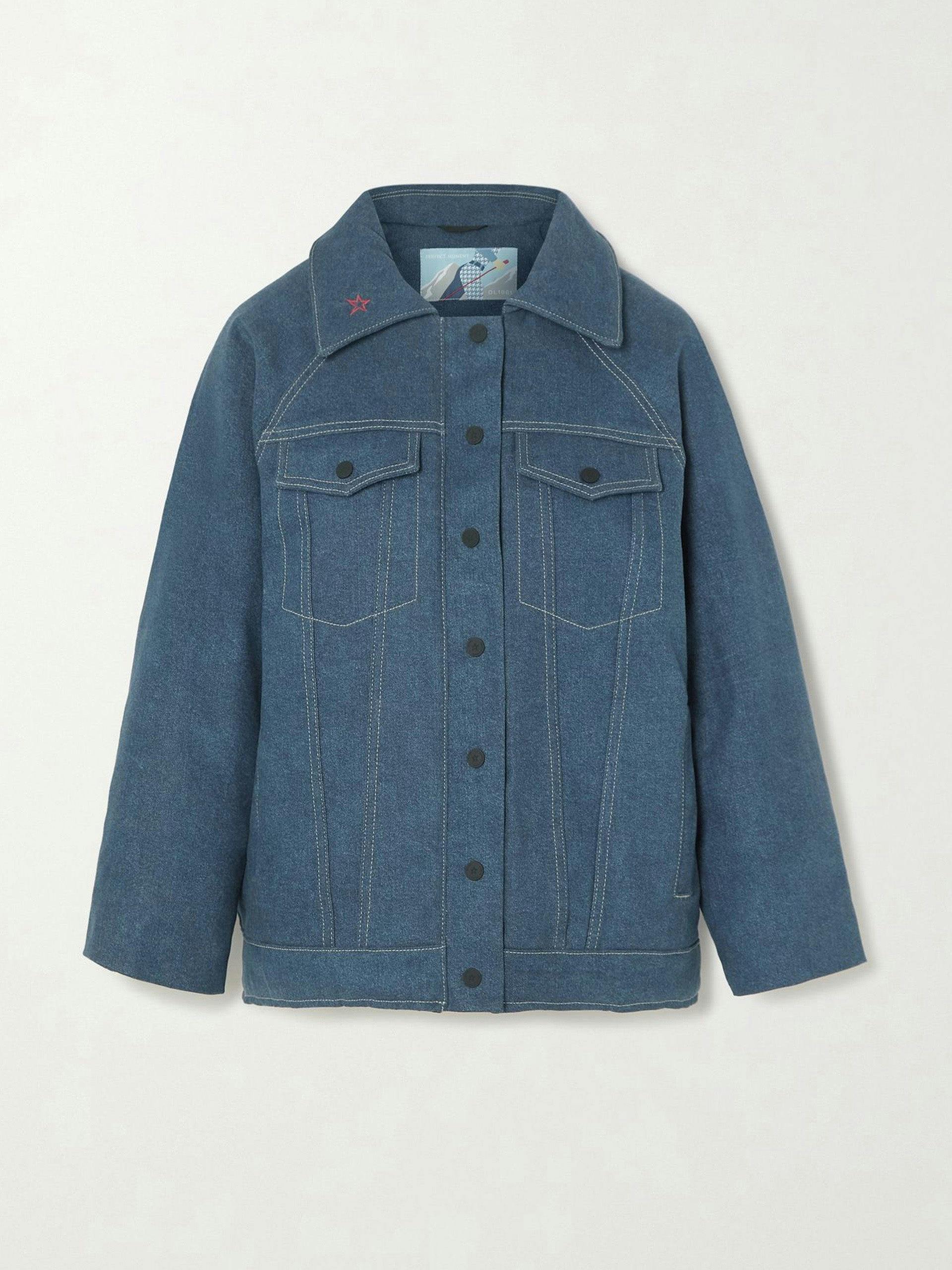 Corentine embroidered padded denim jacket