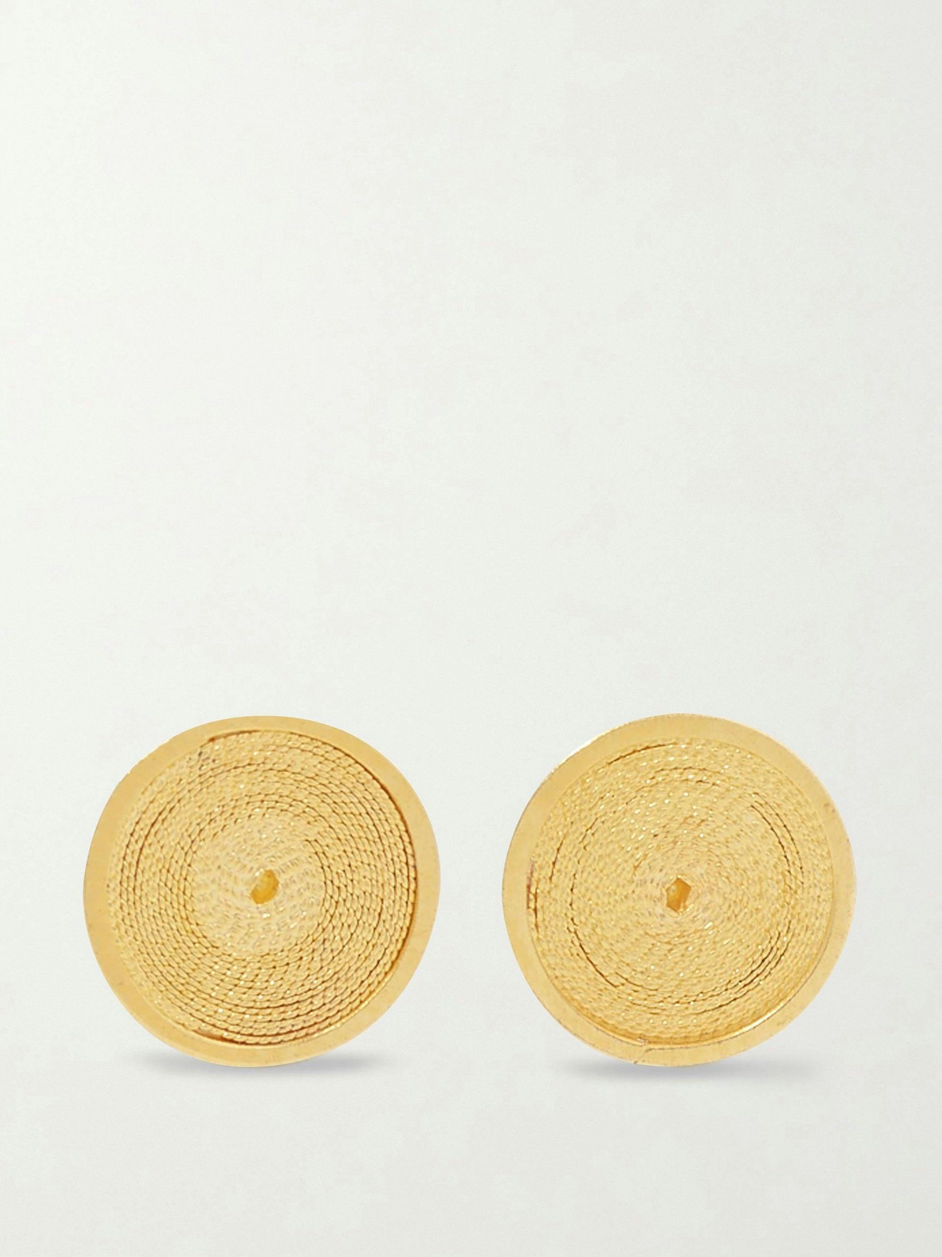 18-karat gold chrysoprase earrings