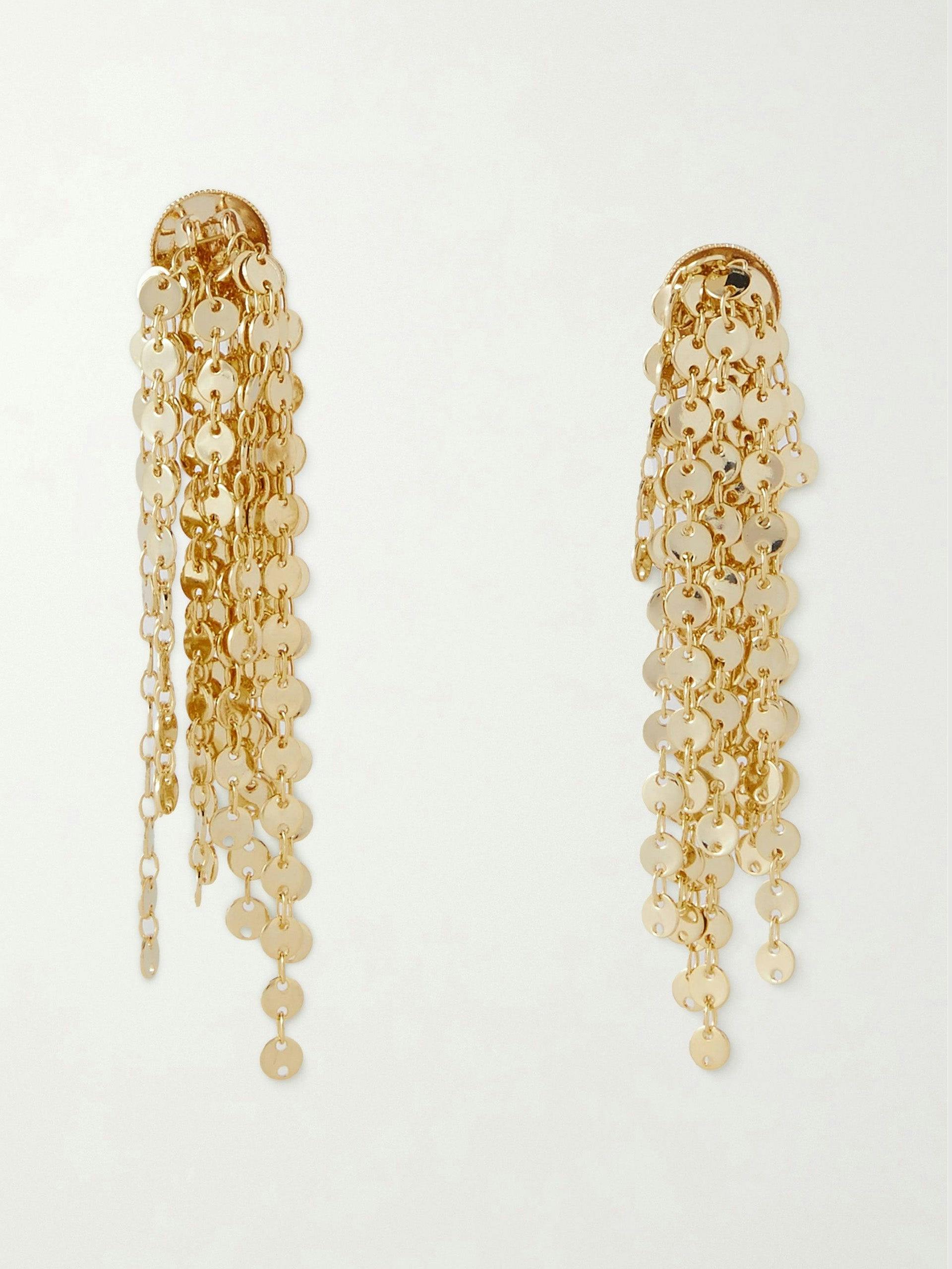 Fiesta gold-tone chainmail earrings