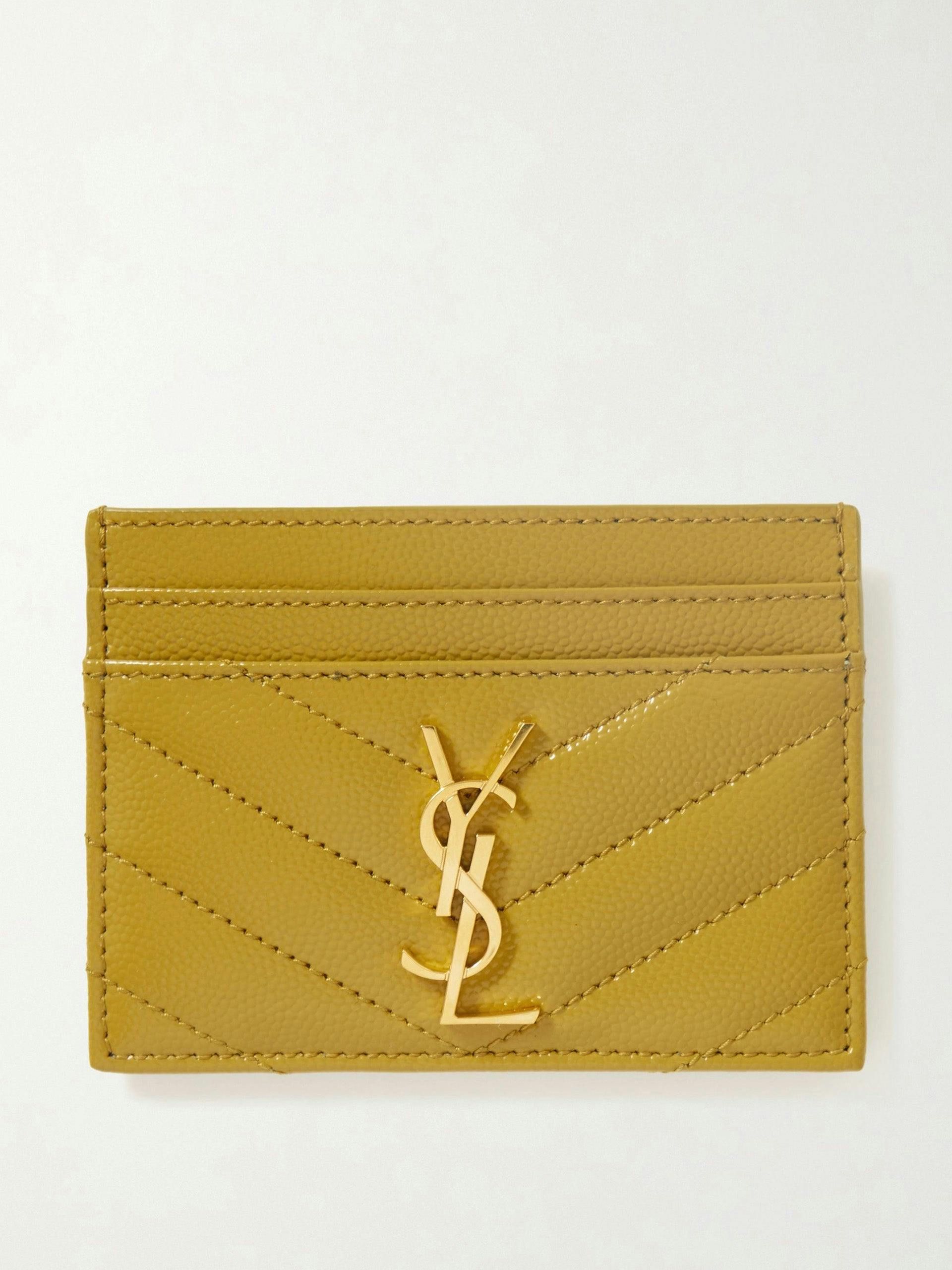 Yellow cardholder with logo
