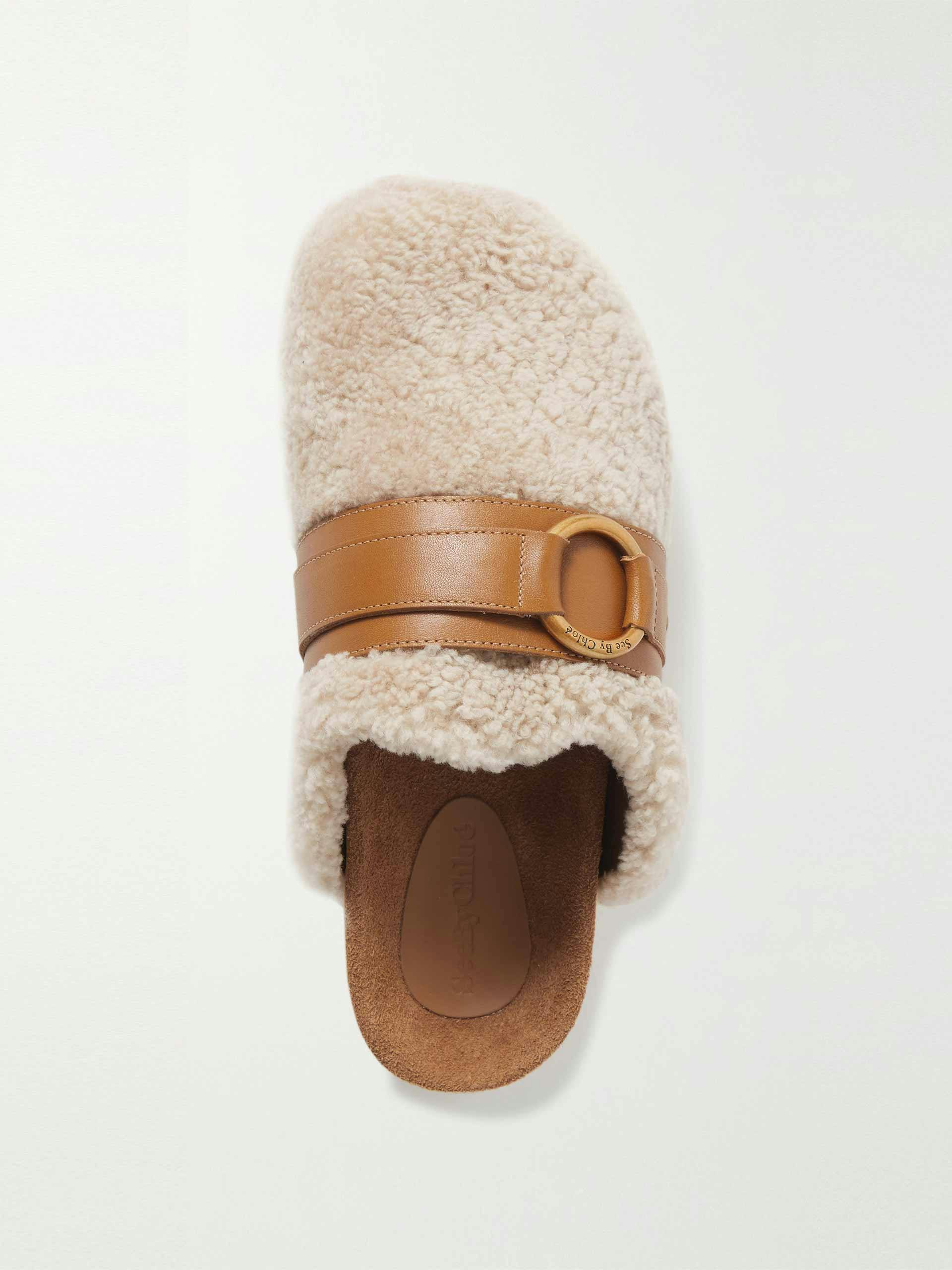 Gema embellished shearling slippers