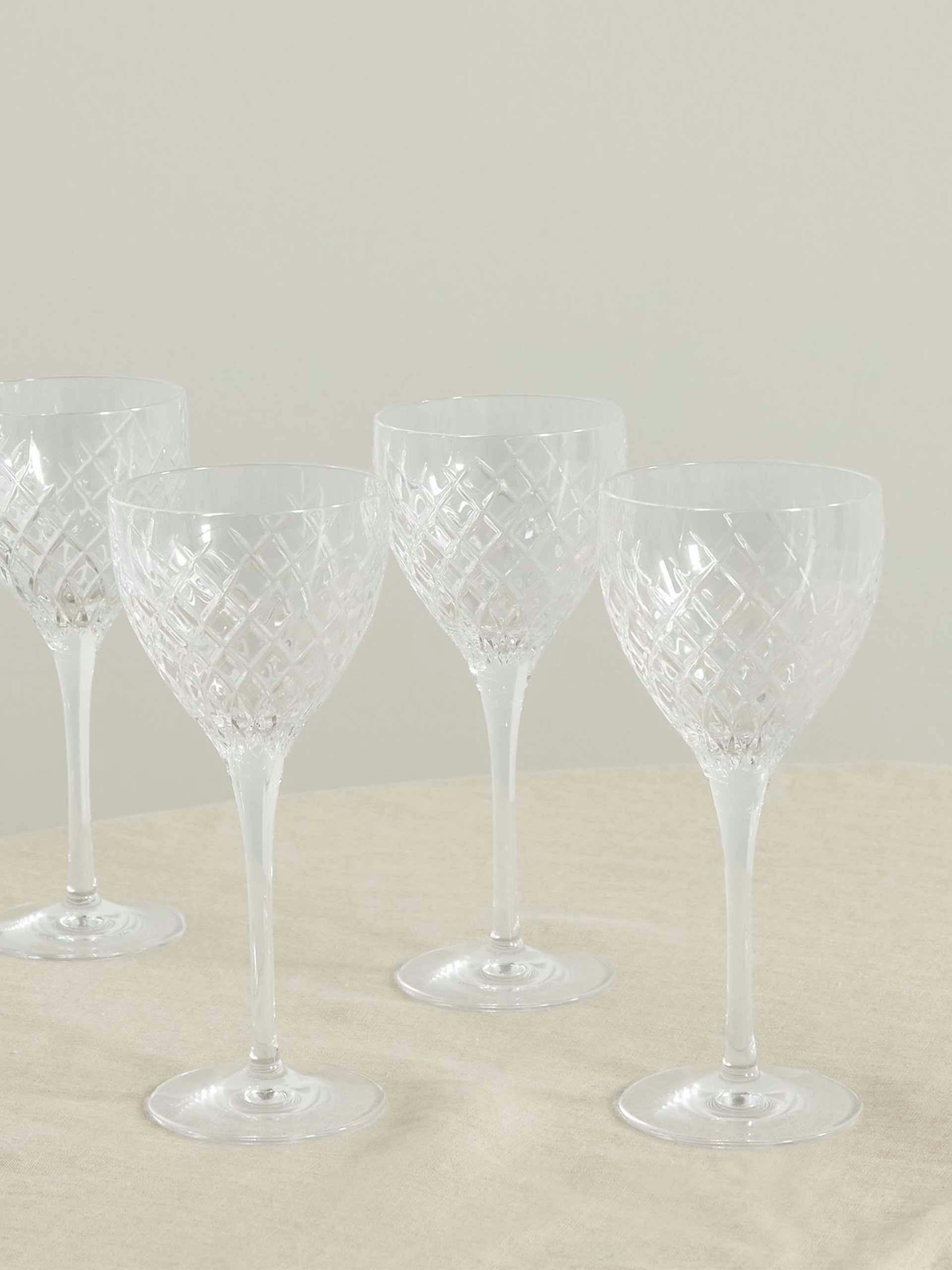 Cut crystal wine glasses (set of 4)